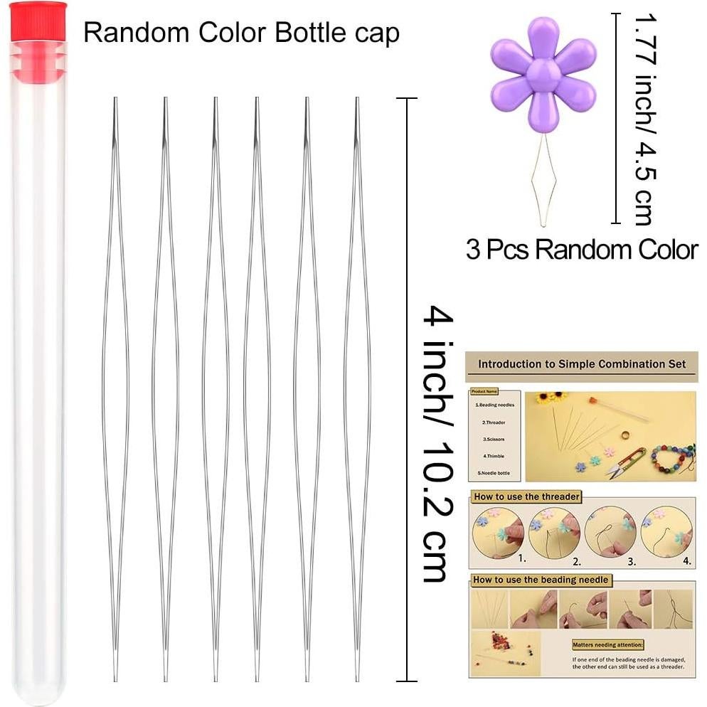 Kits de Agujas de Beading Zlulary 6 Piezas 10.18 cm