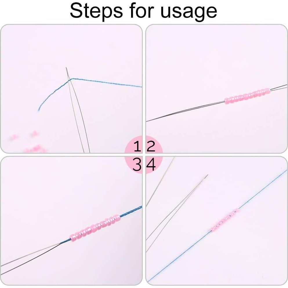 Kits de Agujas de Beading Zlulary 6 Piezas 10.18 cm