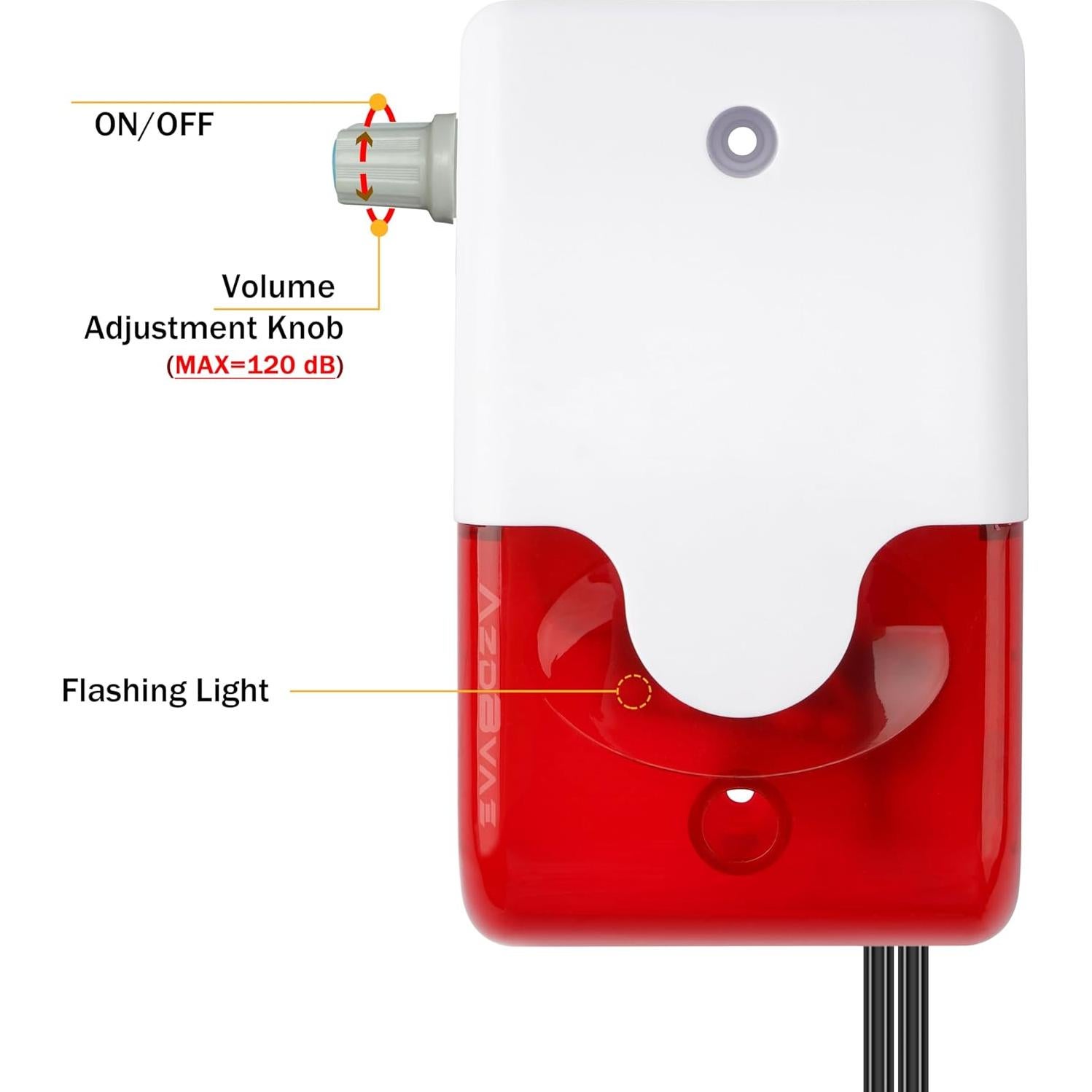 Detector de Nivel de Agua AzdBvae WA-119 120 dB Doble Sonda