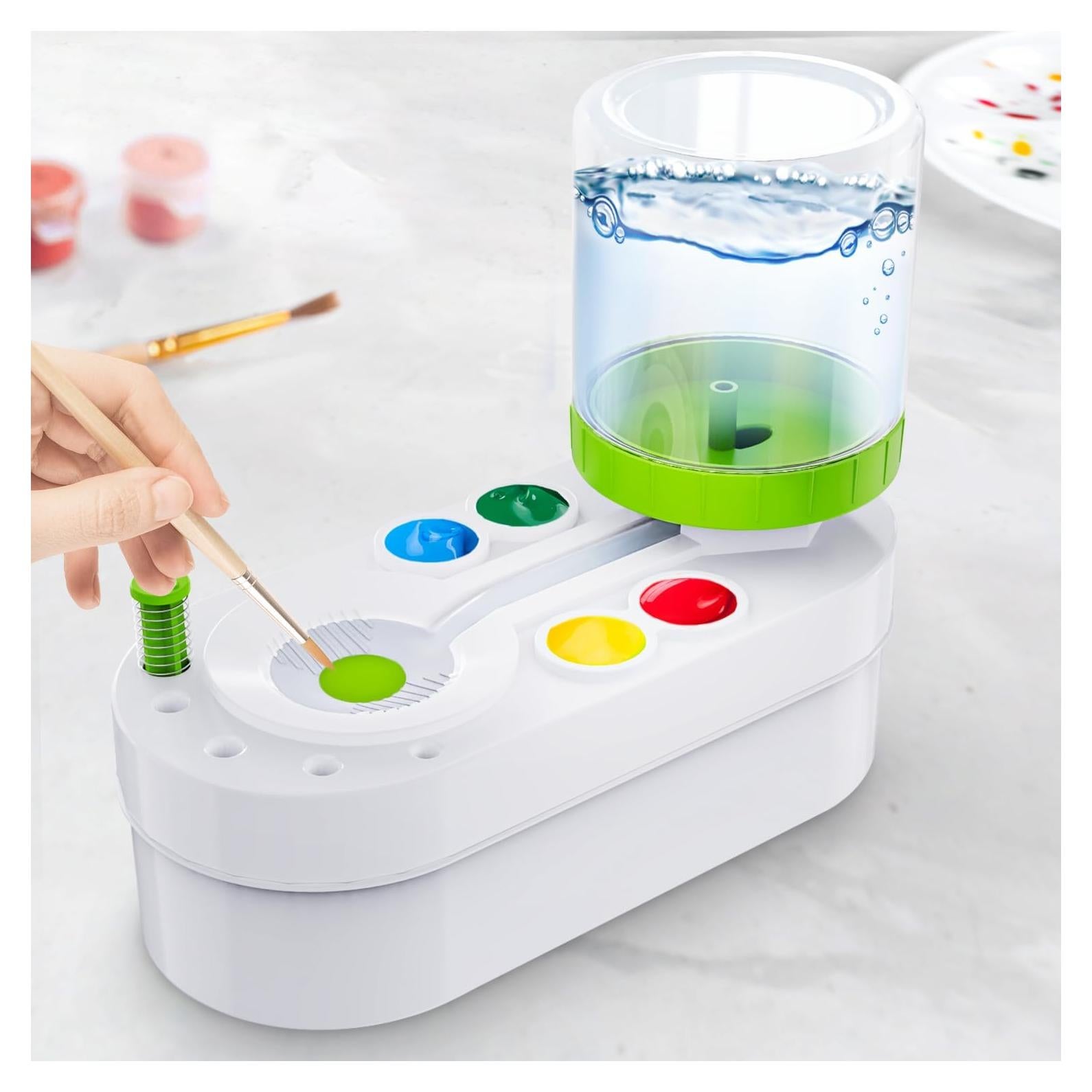 Limpiador de Pinceles NIUCOO 2025 Blanco-Verde 18.4x8.5cm