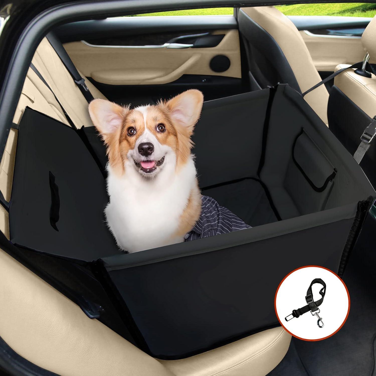 Asiento de coche para perros Winbate negro 58x48 cm a prueba de agua