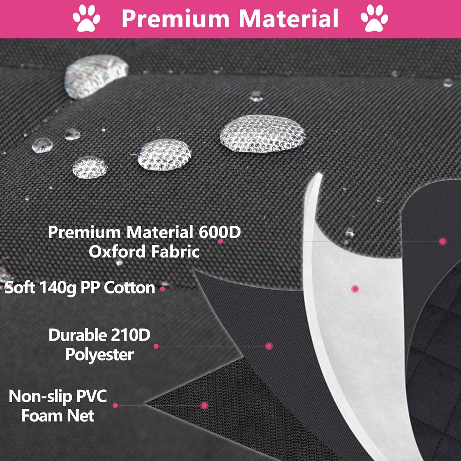 Asiento de coche para perros Winbate negro 58x48 cm a prueba de agua