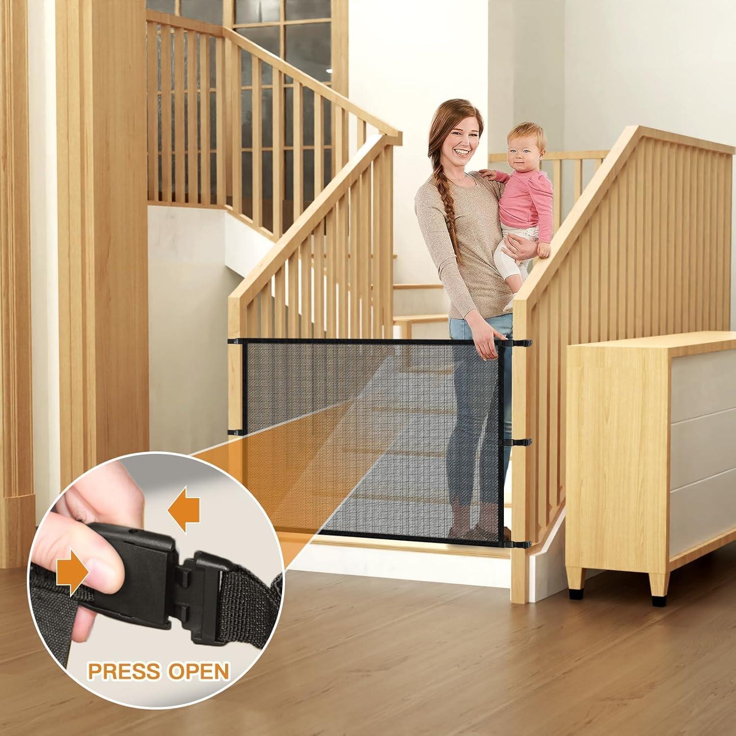 Puerta de Seguridad para Bebés y Mascotas Upitry - 91.44 a 96.52 cm