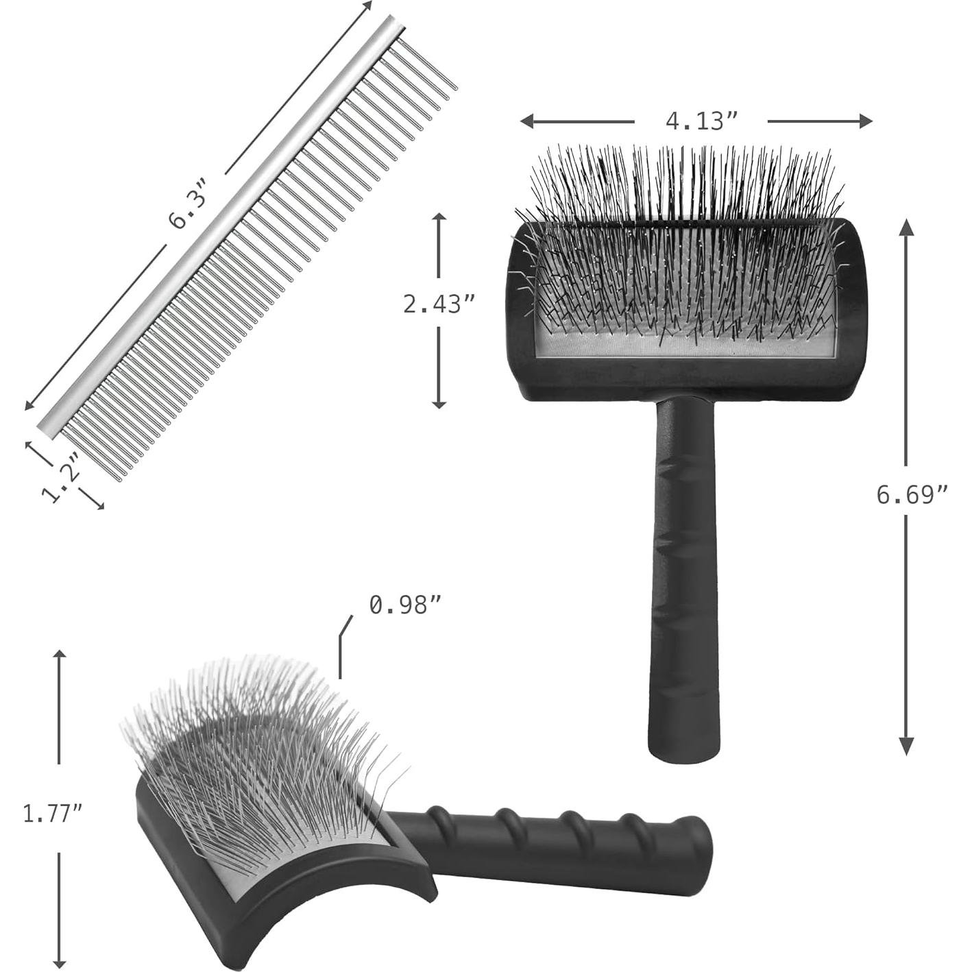 Kit de Aseo para Mascotas NeatHoiho: Cepillo Slicker y Peine 2 en 1