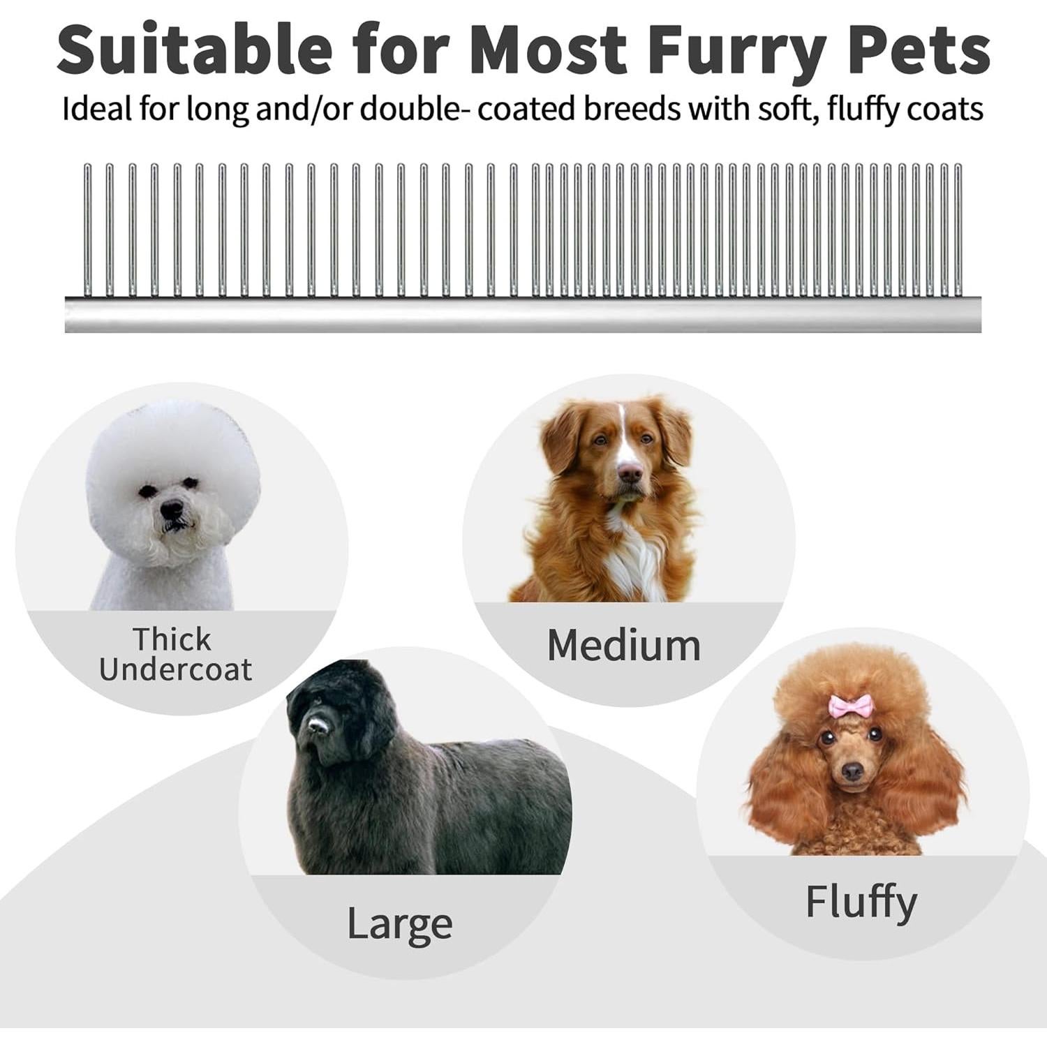 Kit de Aseo para Mascotas NeatHoiho: Cepillo Slicker y Peine 2 en 1