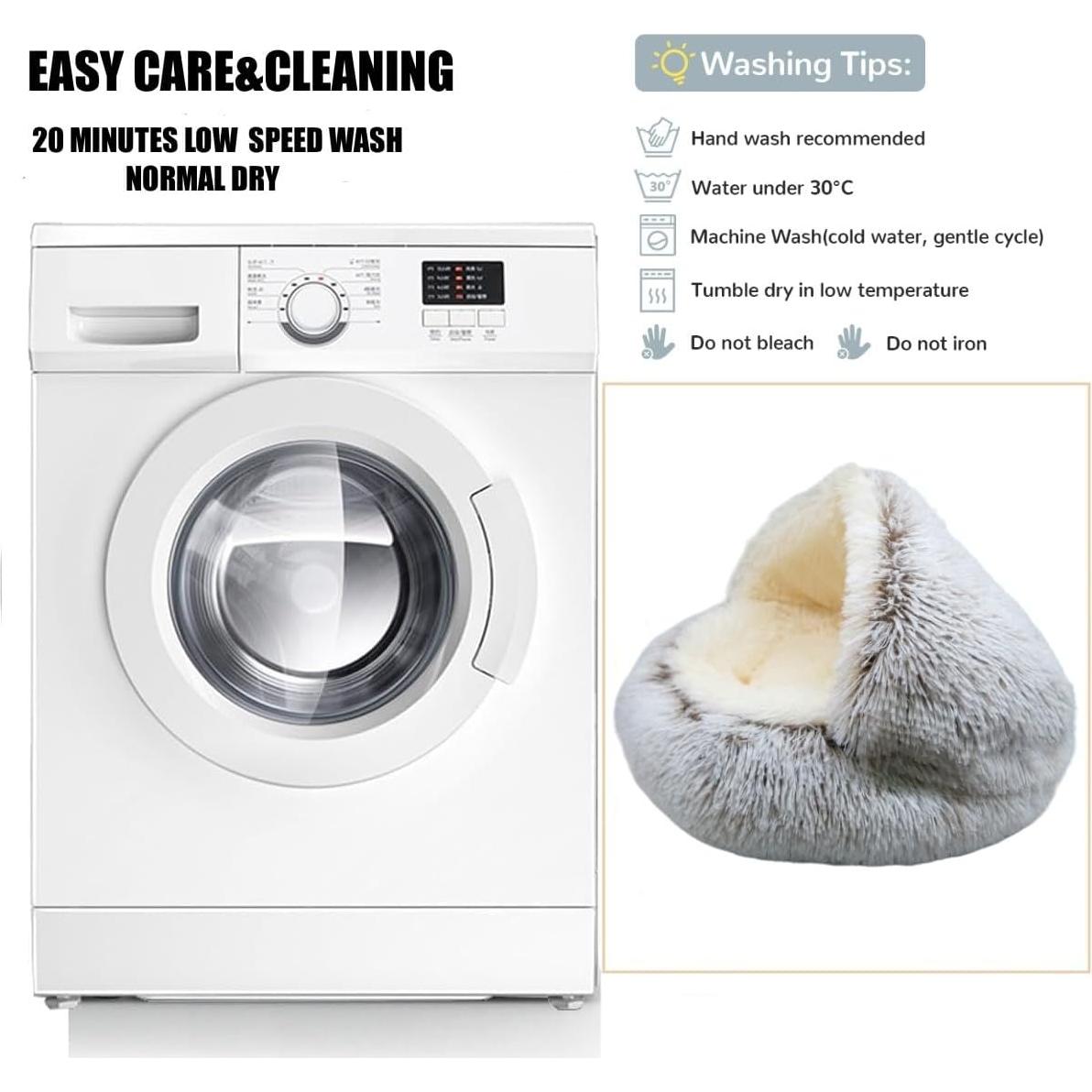 Cama Redonda para Gatos y Perros FURUISITAI 50.8cm Café