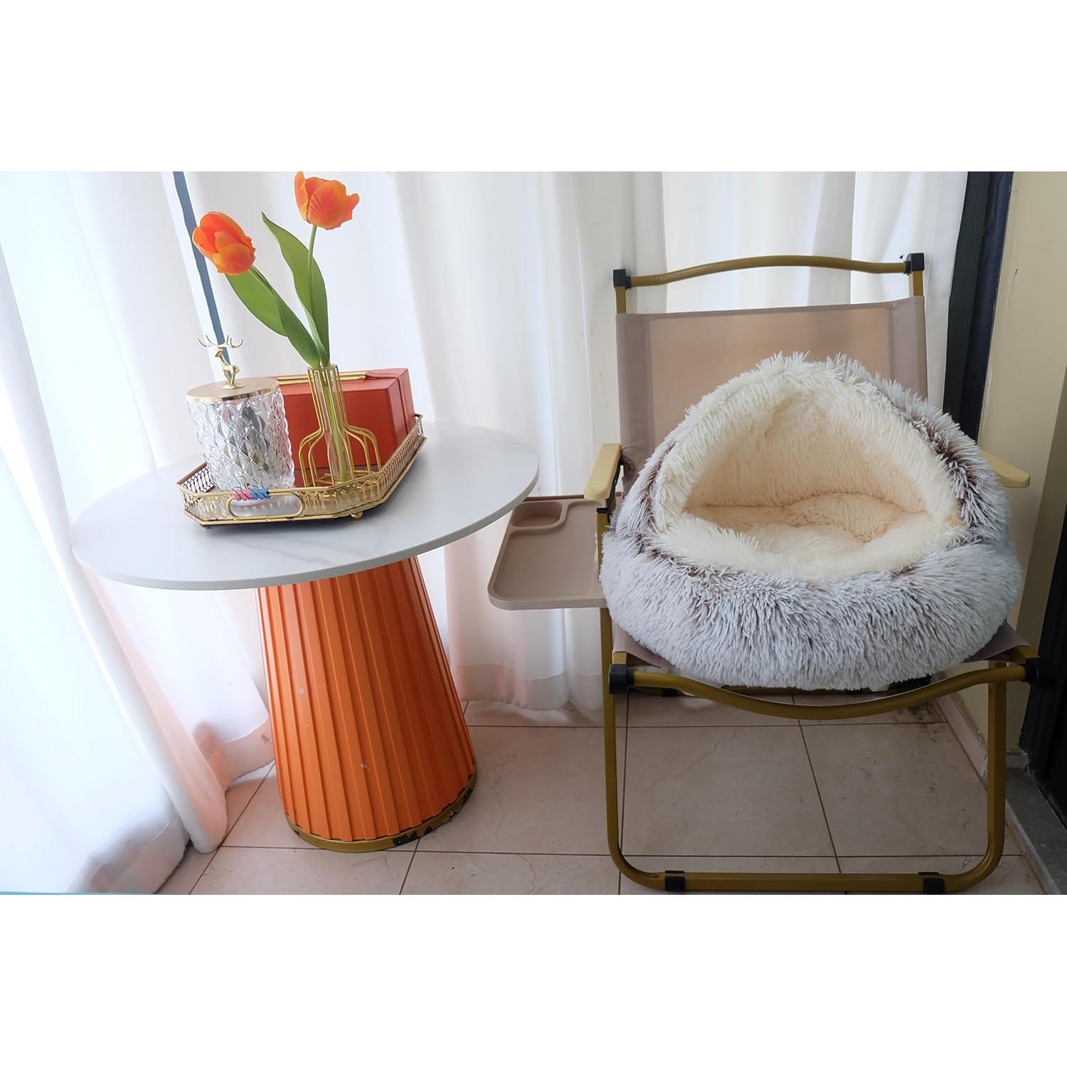 Cama Redonda para Gatos y Perros FURUISITAI 50.8cm Café