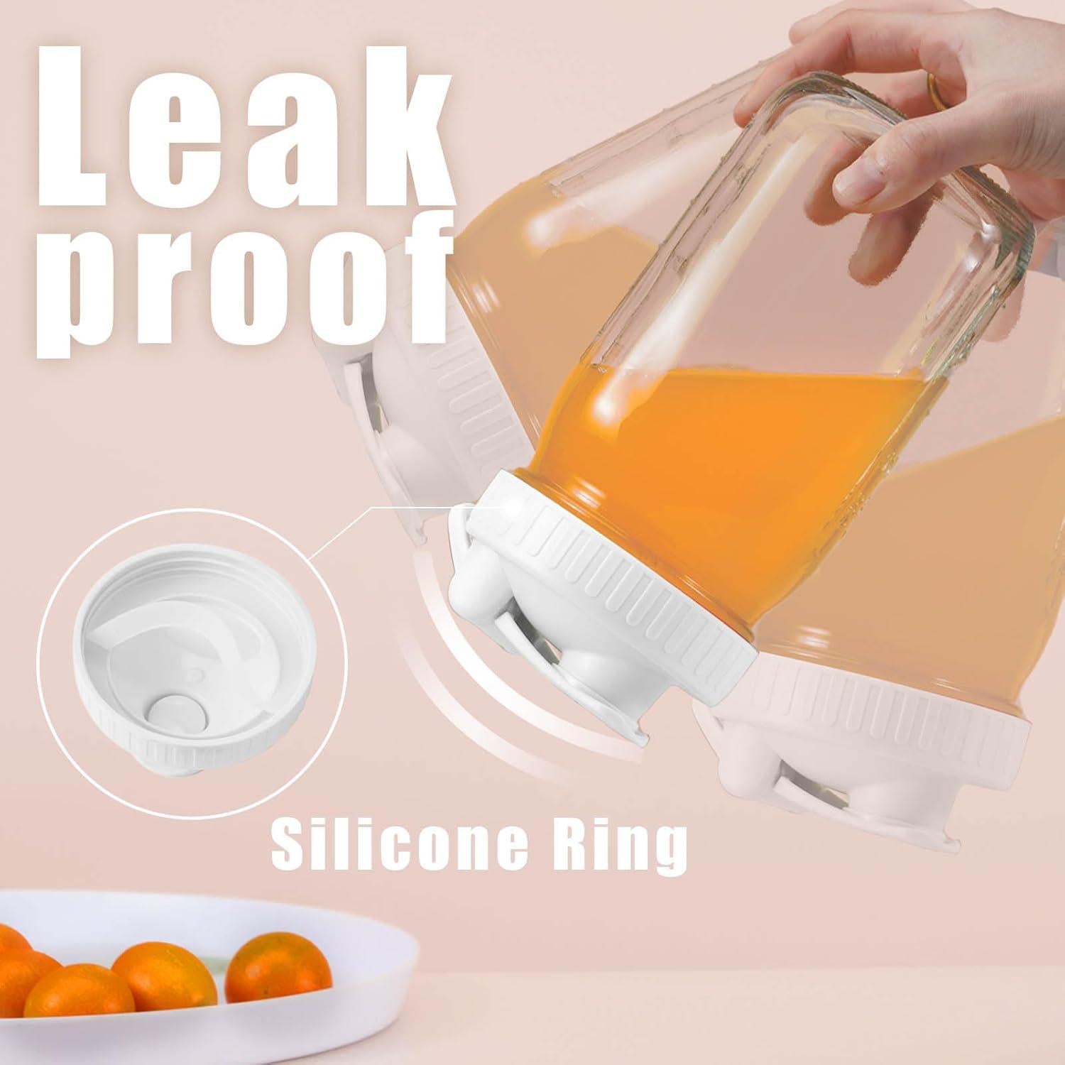 Paquete de 4 Tapas de Vertido AoeJarry para Tarros Mason