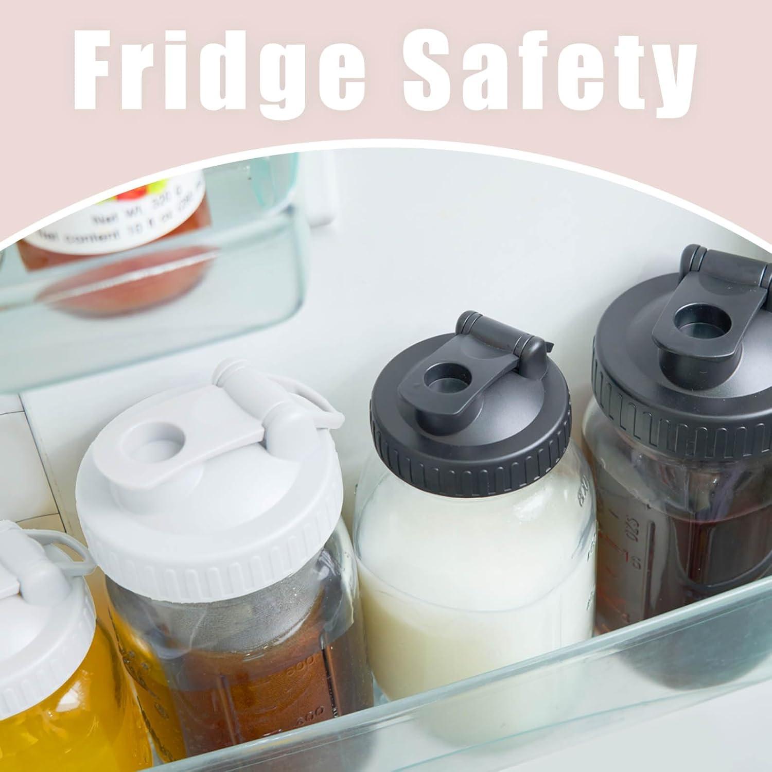 Paquete de 4 Tapas de Vertido AoeJarry para Tarros Mason