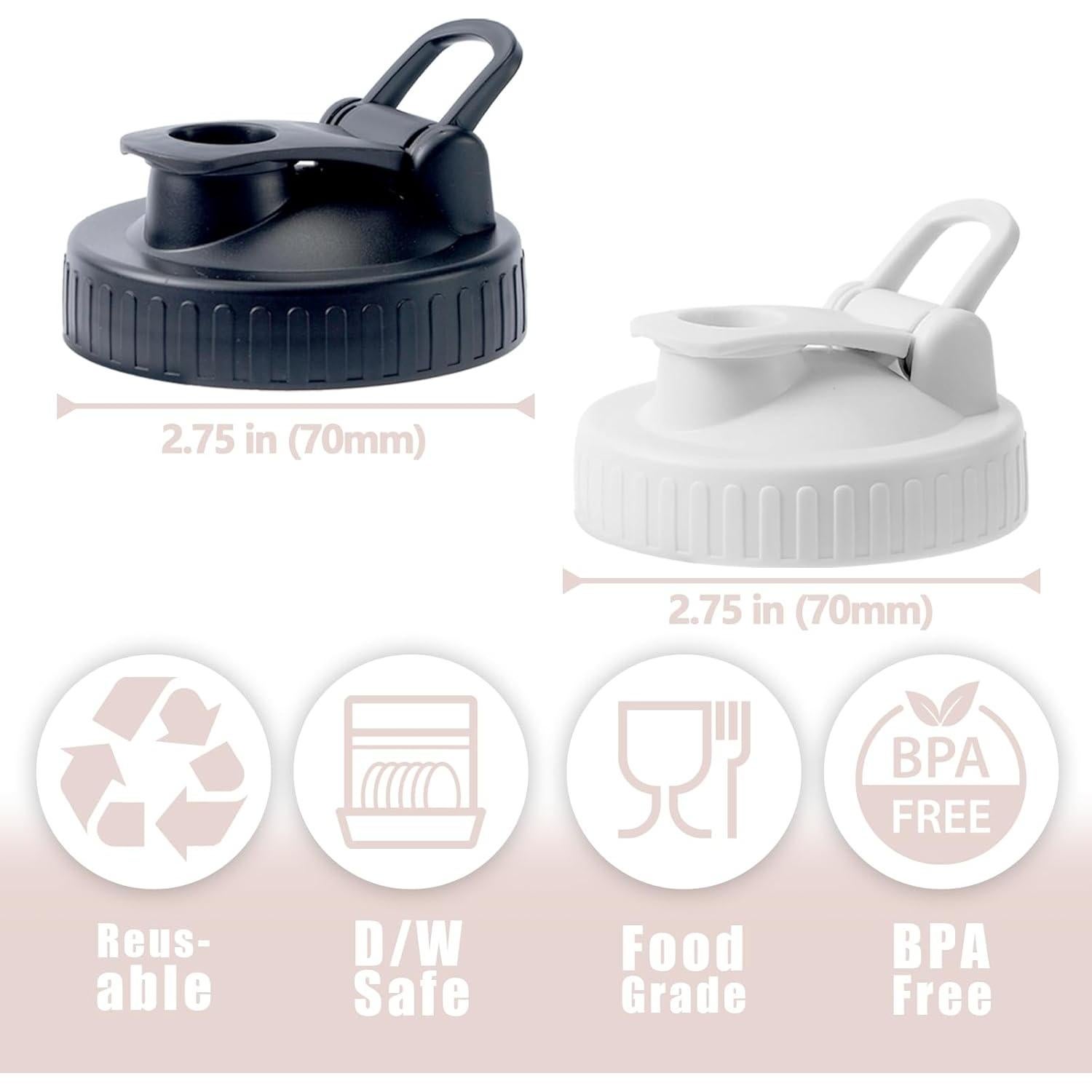 Paquete de 4 Tapas de Vertido AoeJarry para Tarros Mason