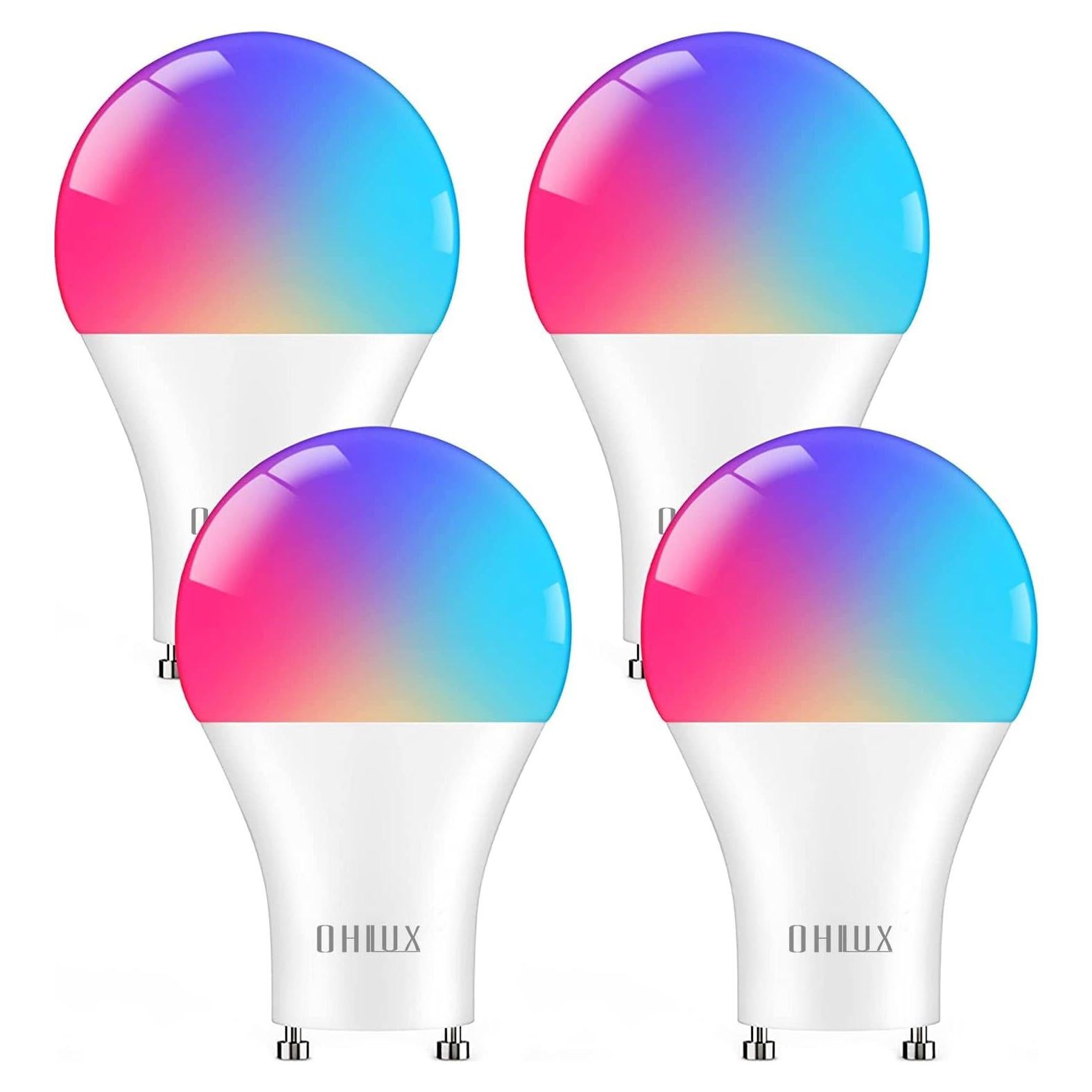 Bombillas Inteligentes OHLUX GU24 10W 900LM RGBW Paquete de 4