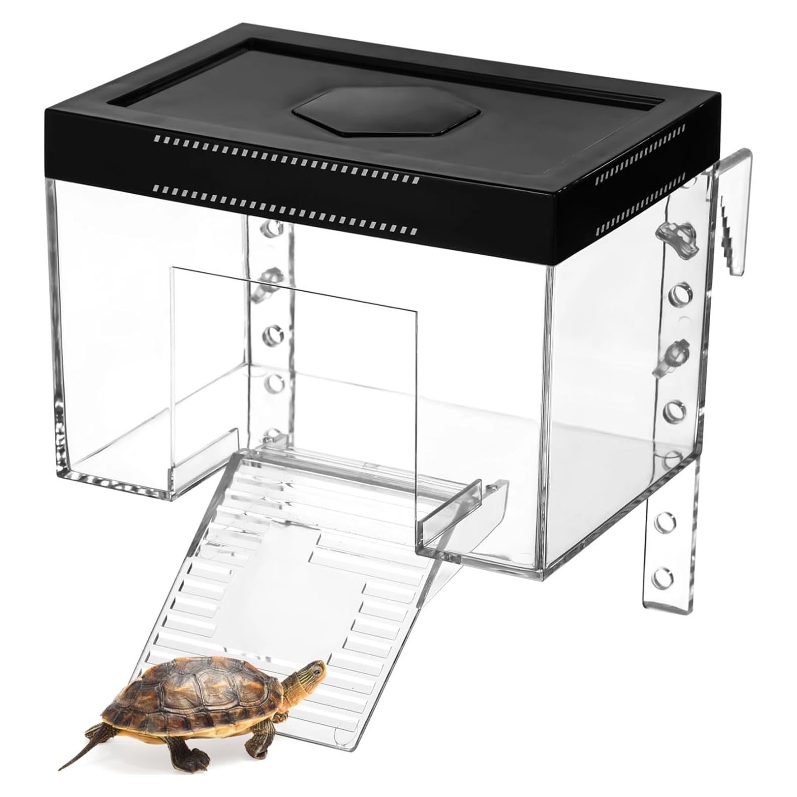 Plataforma Elevada para Tortugas Homaisson - Pequeña, Transparente, Ajustable