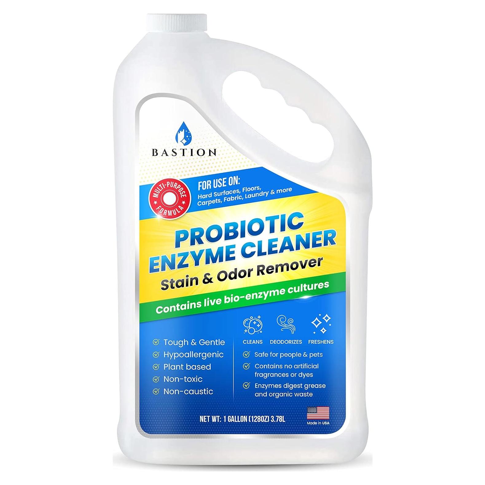 Limpiador Probiotico Bastion 3.78L - Eliminador de Manchas y Olores