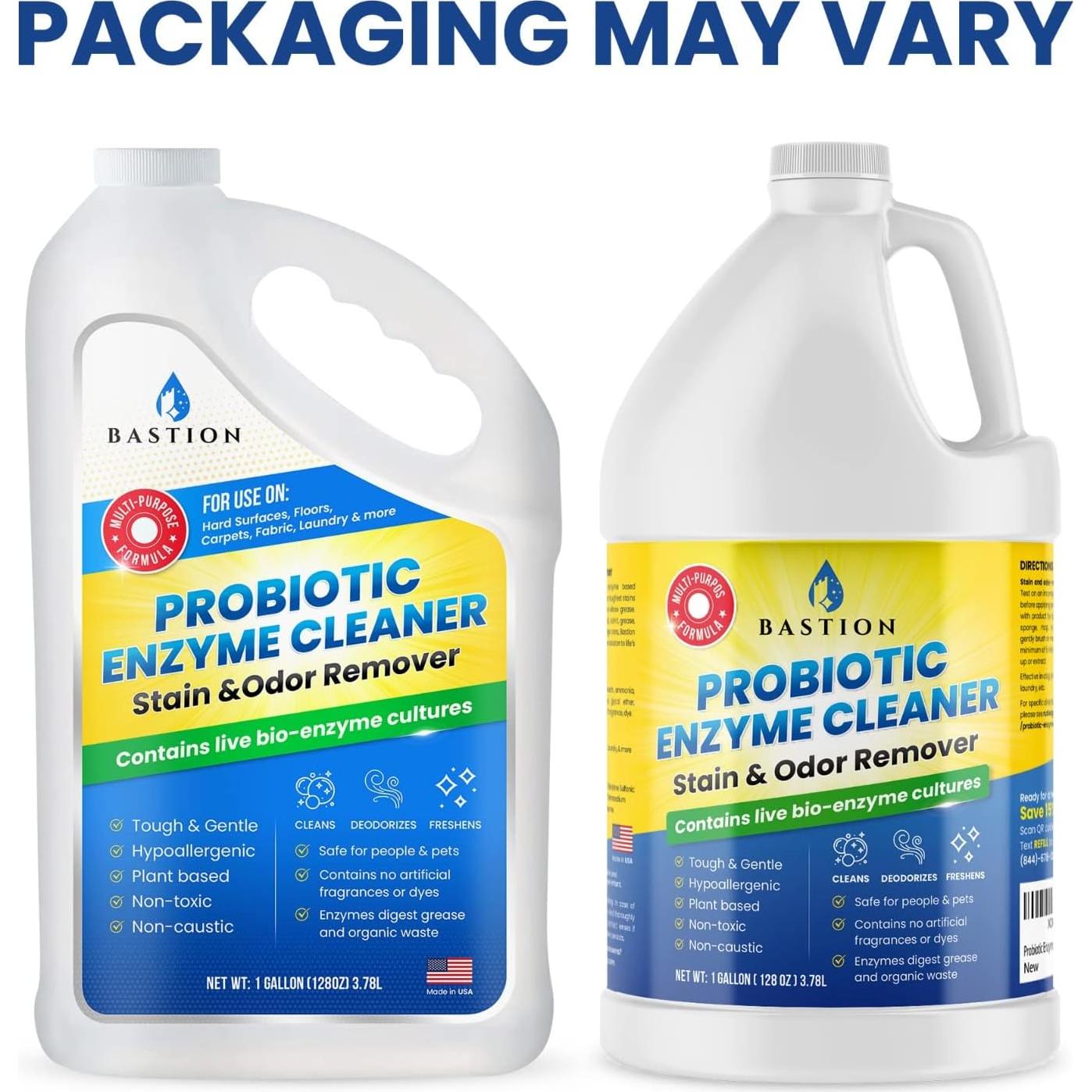 Limpiador Probiotico Bastion 3.78L - Eliminador de Manchas y Olores