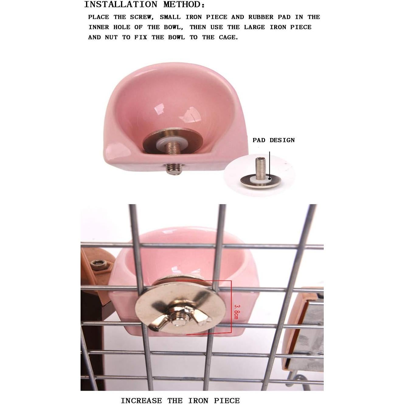 Tazón Cerámica para Mascotas Pequeñas Gutongyuan Rosa S