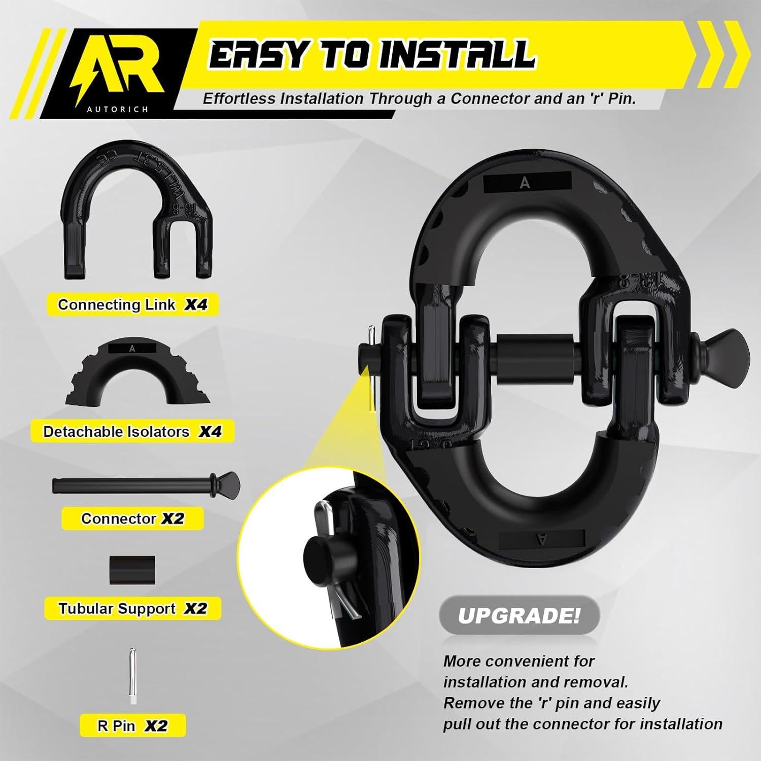 Conector de Cadena de Seguridad AUTORICH Hammerlock 5443 kg Negro