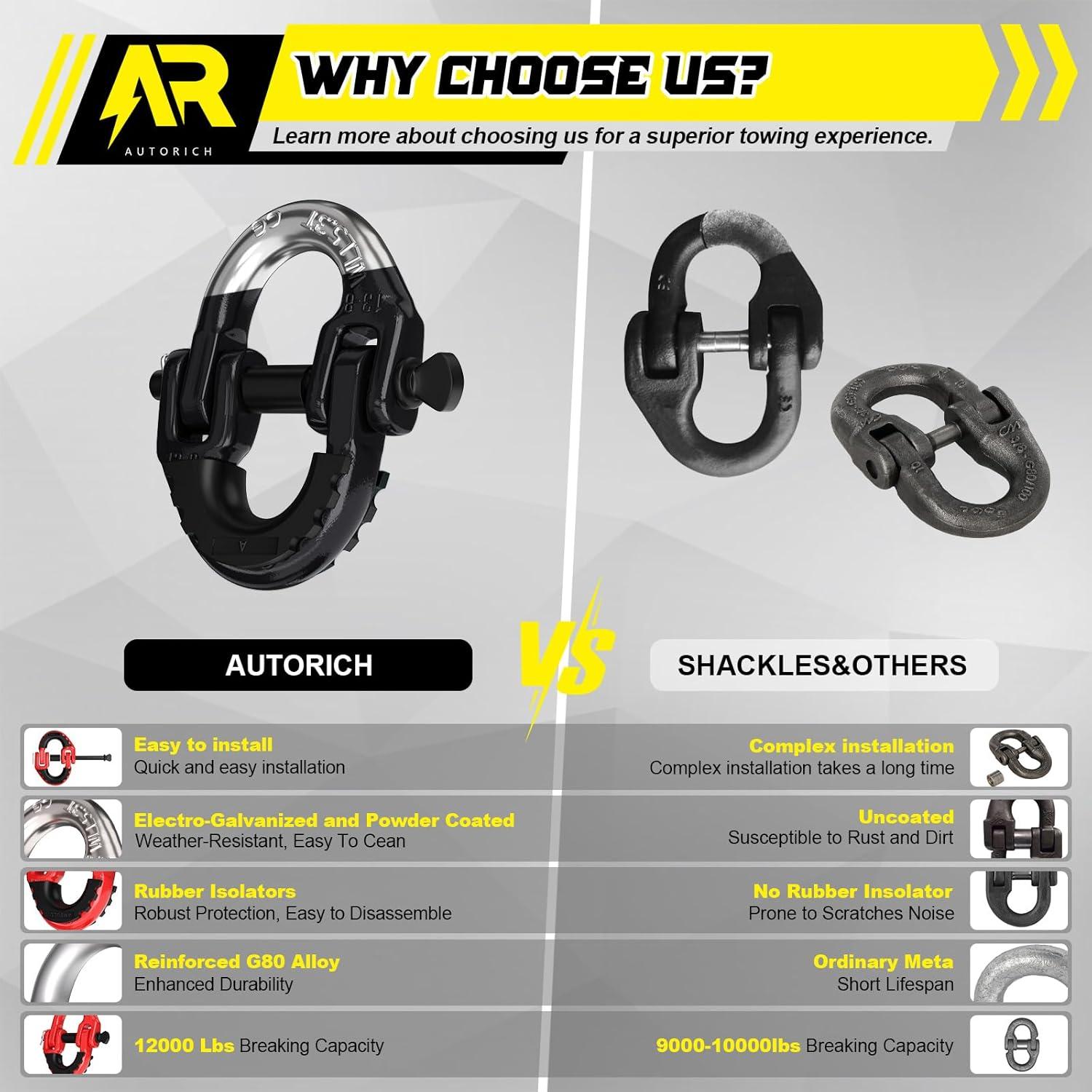 Conector de Cadena de Seguridad AUTORICH Hammerlock 5443 kg Negro