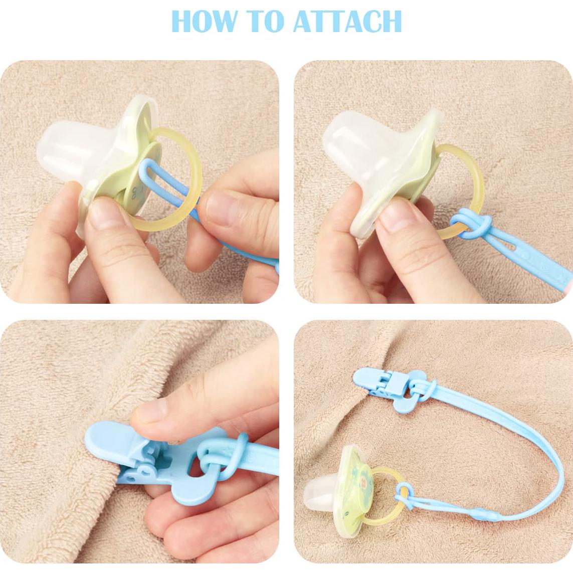 Clips de Sujetador de Chupete BEBOAN Silicona 100% Apta 2 Pzas