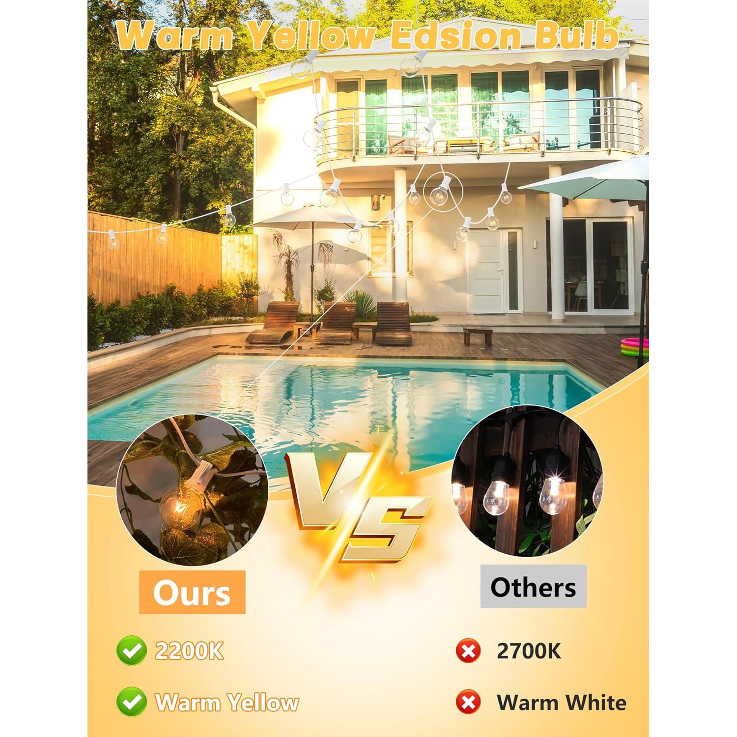 Bombillas Globo G40 Sunsgne 5W E12 C7 Paquete de 25