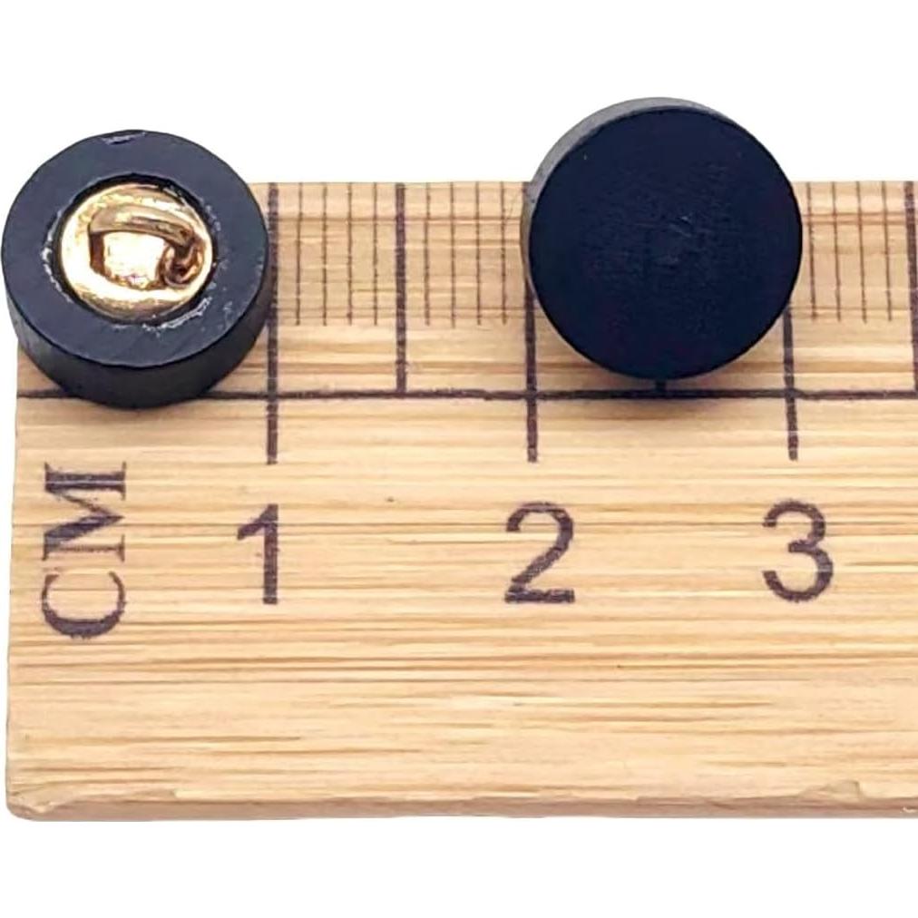 10pc Black Wood Buttons with Shank Round Buttons DIY Craft Sewing Button 10mm
