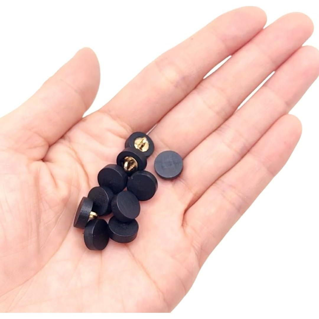 10pc Black Wood Buttons with Shank Round Buttons DIY Craft Sewing Button 10mm