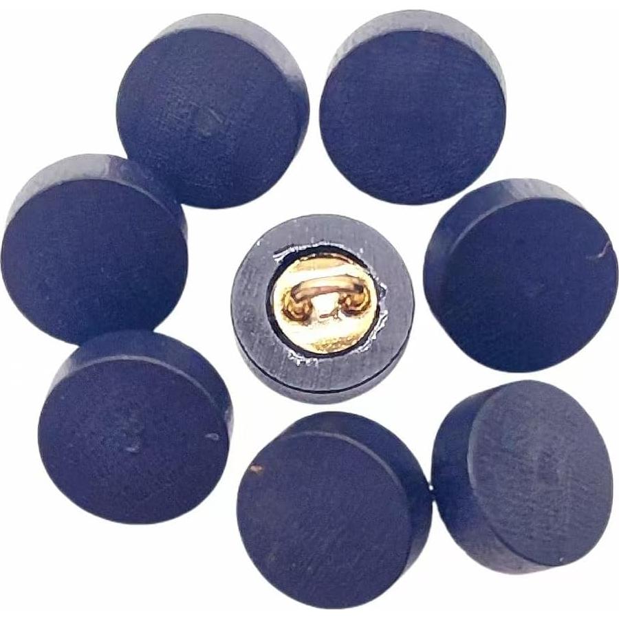 10pc Black Wood Buttons with Shank Round Buttons DIY Craft Sewing Button 10mm