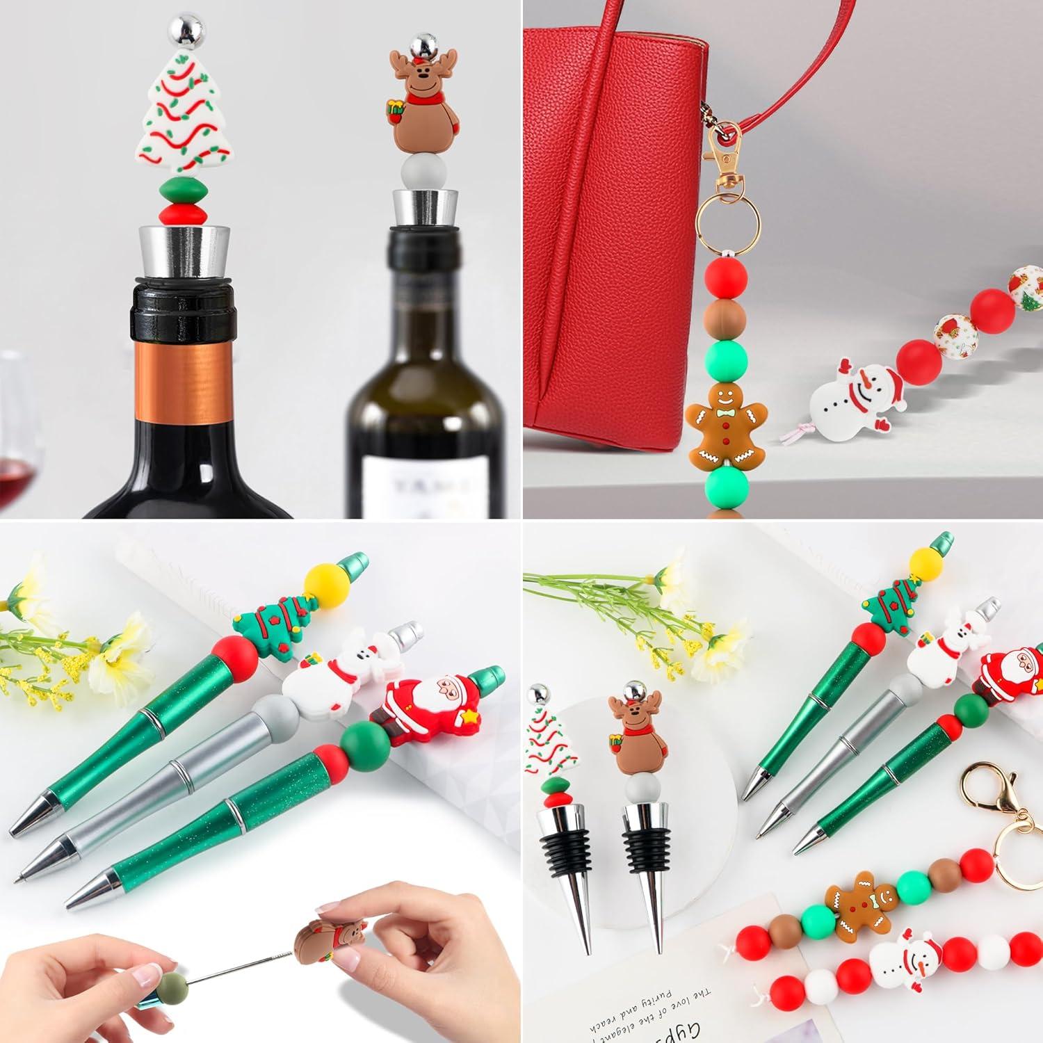 Conjunto de 20 Perlas de Silicona Navideñas Sunrony 15mm