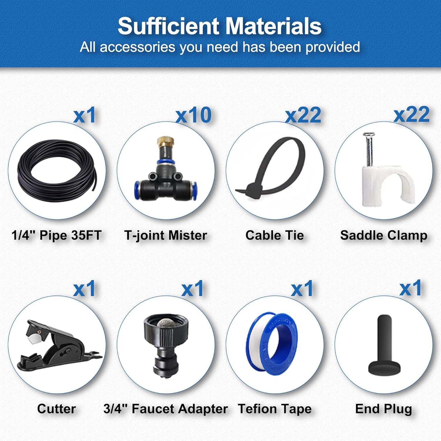 Kit de Nebulización Exterior 10.67m POCKET PANDA - Enfriamiento Jardín