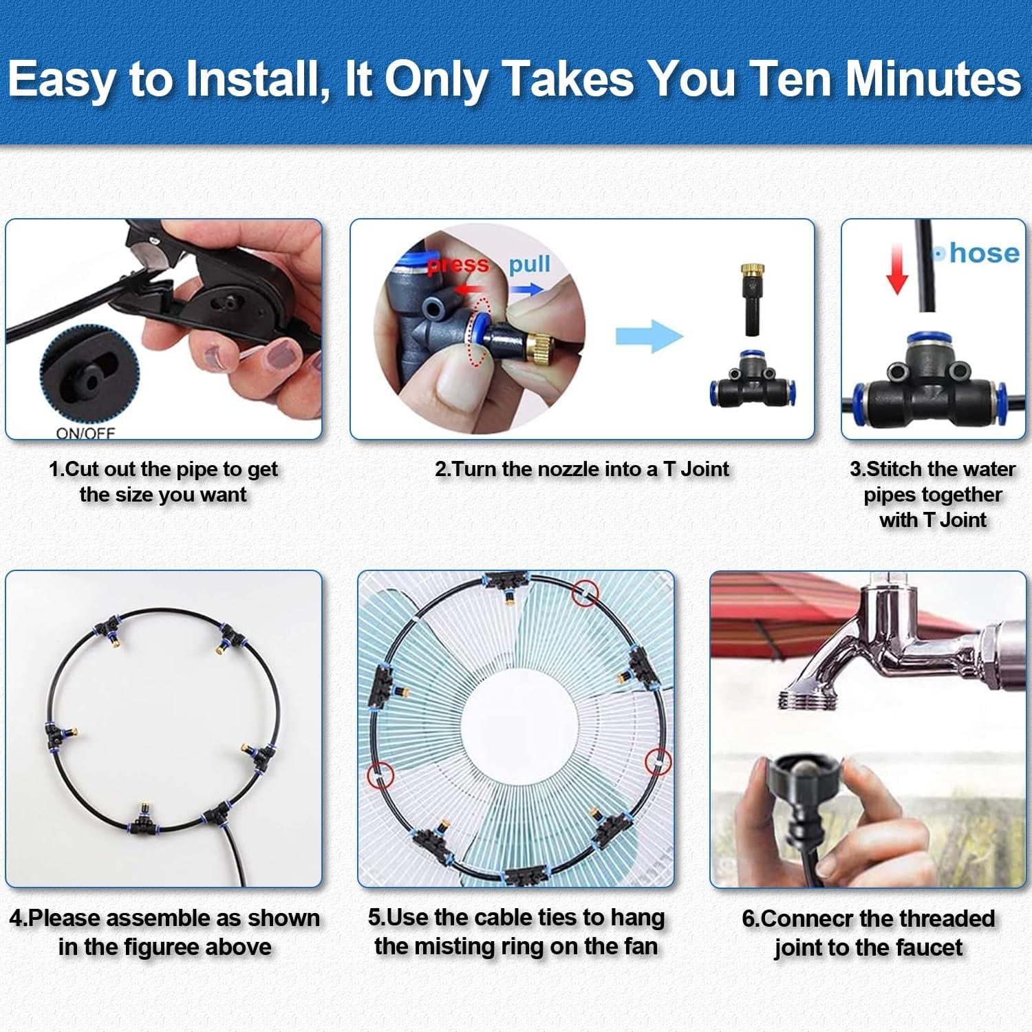 Kit de Nebulización Exterior 10.67m POCKET PANDA - Enfriamiento Jardín