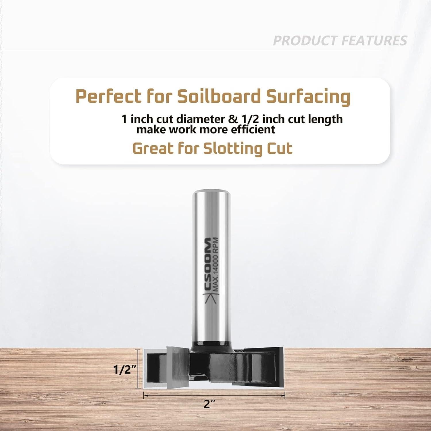 Fresa de Superficie CNC CSOOM 3PCS 12.7mm Eje 50.8mm Diámetro