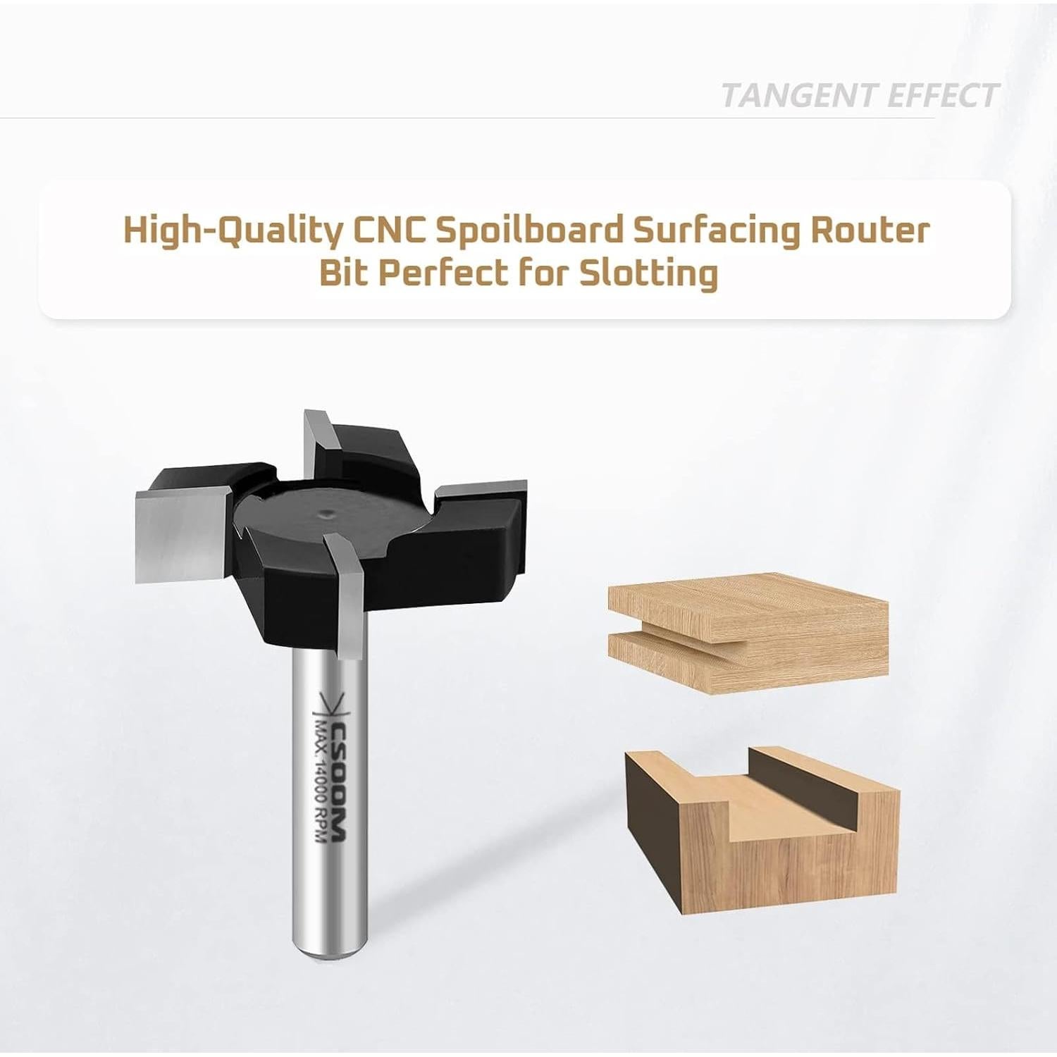 Fresa de Superficie CNC CSOOM 3PCS 12.7mm Eje 50.8mm Diámetro
