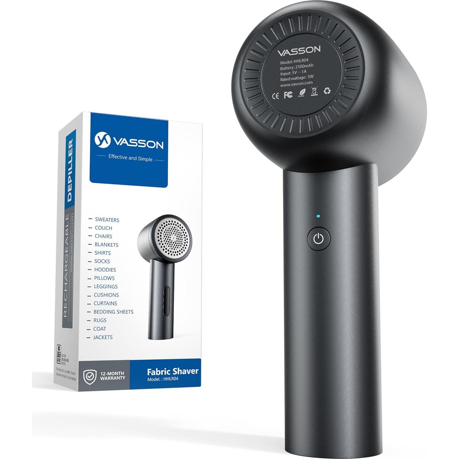 Rasuradora de Telas VASSON Eléctrica Recargable 6.86 cm