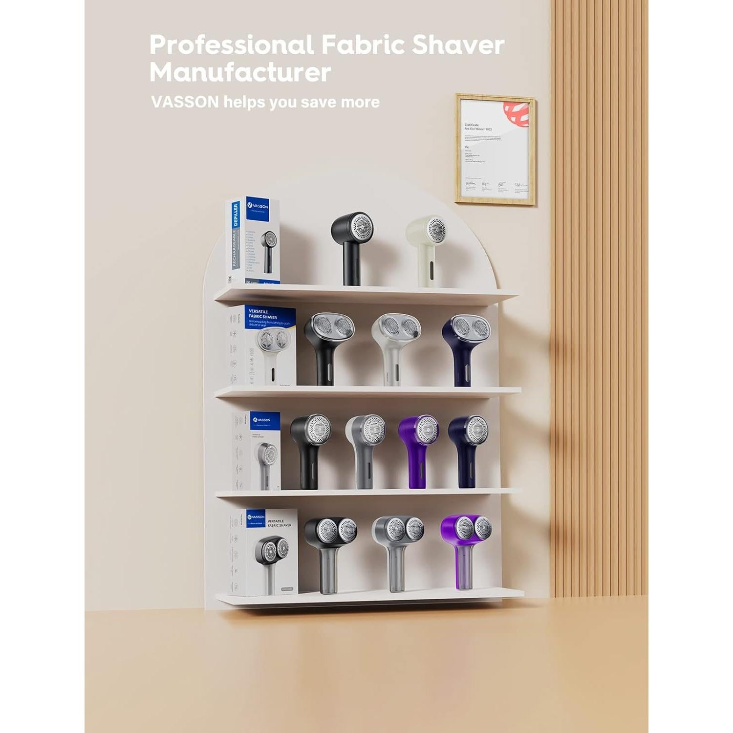 Rasuradora de Telas VASSON Eléctrica Recargable 6.86 cm