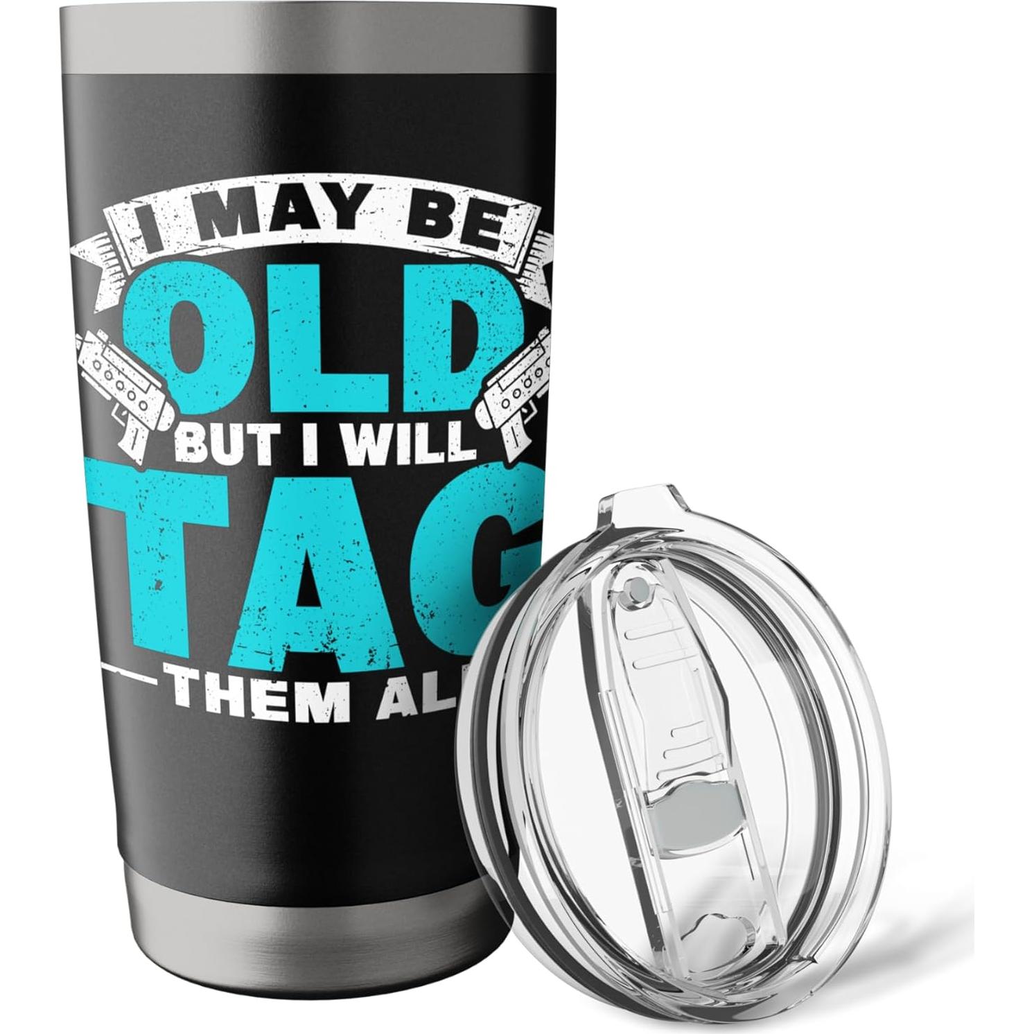 Vaso de Acero Inoxidable Aislado 20 oz Laser Tag Regalos