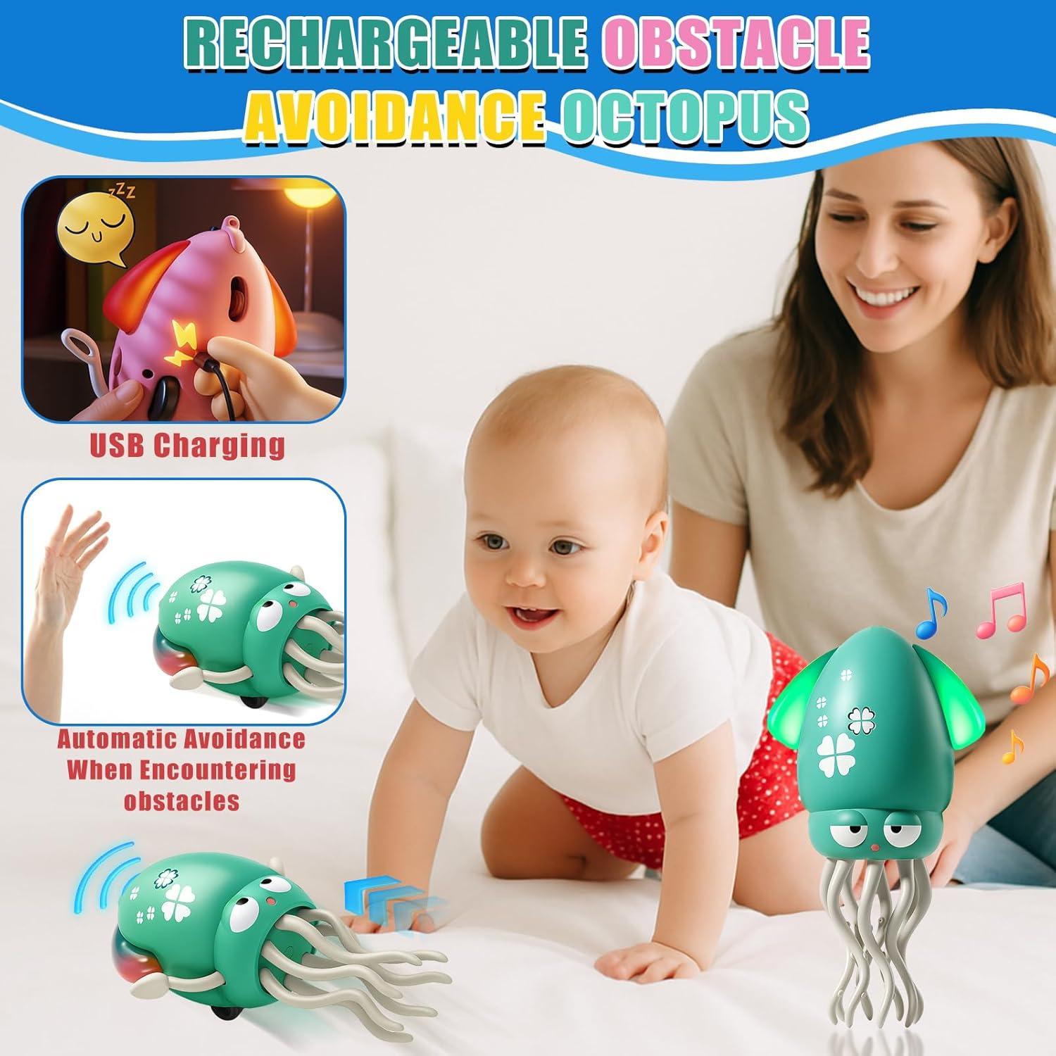 Juguete Interactivo Pulpo Bailarín Rumexeng Verde 90g