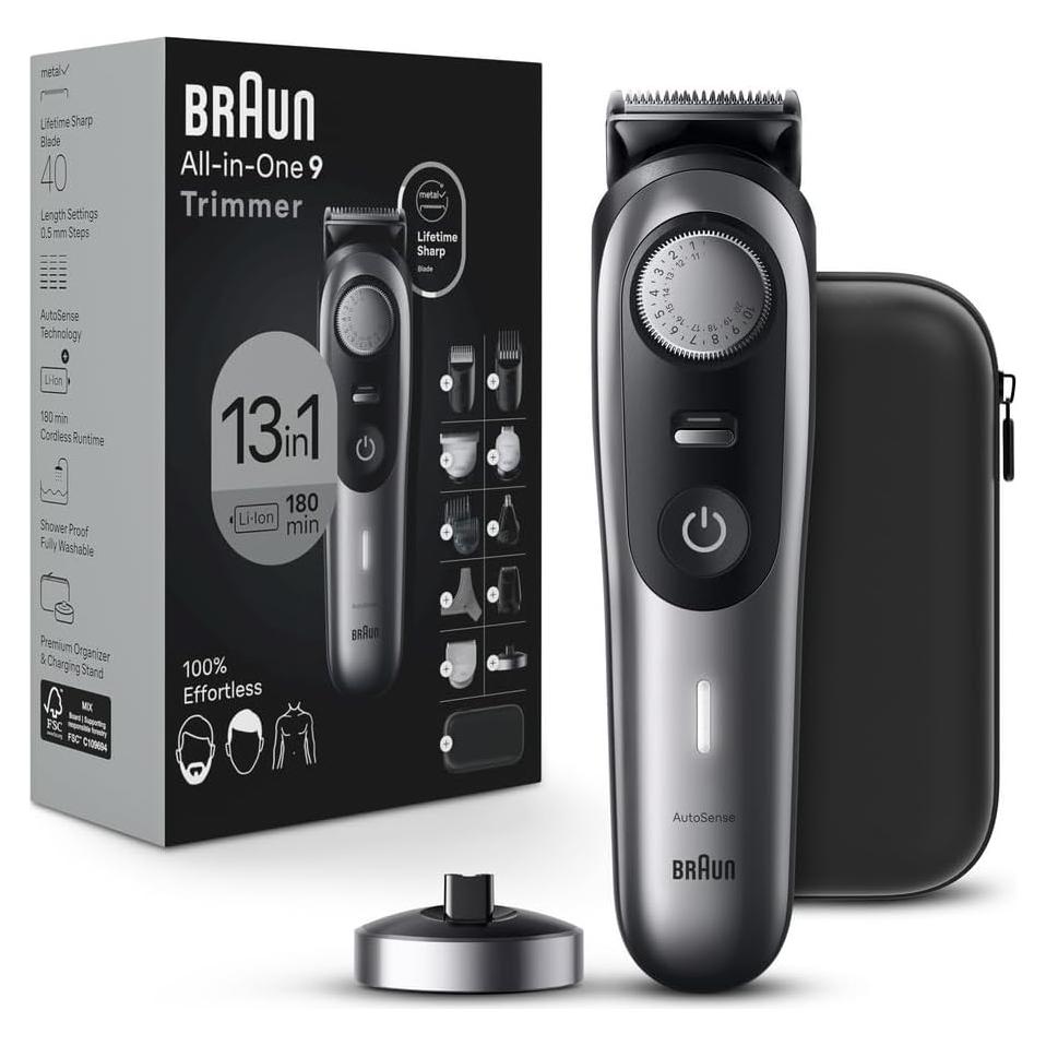 Kit de Afeitado Todo en Uno Braun Serie 9 9440, 13 Piezas