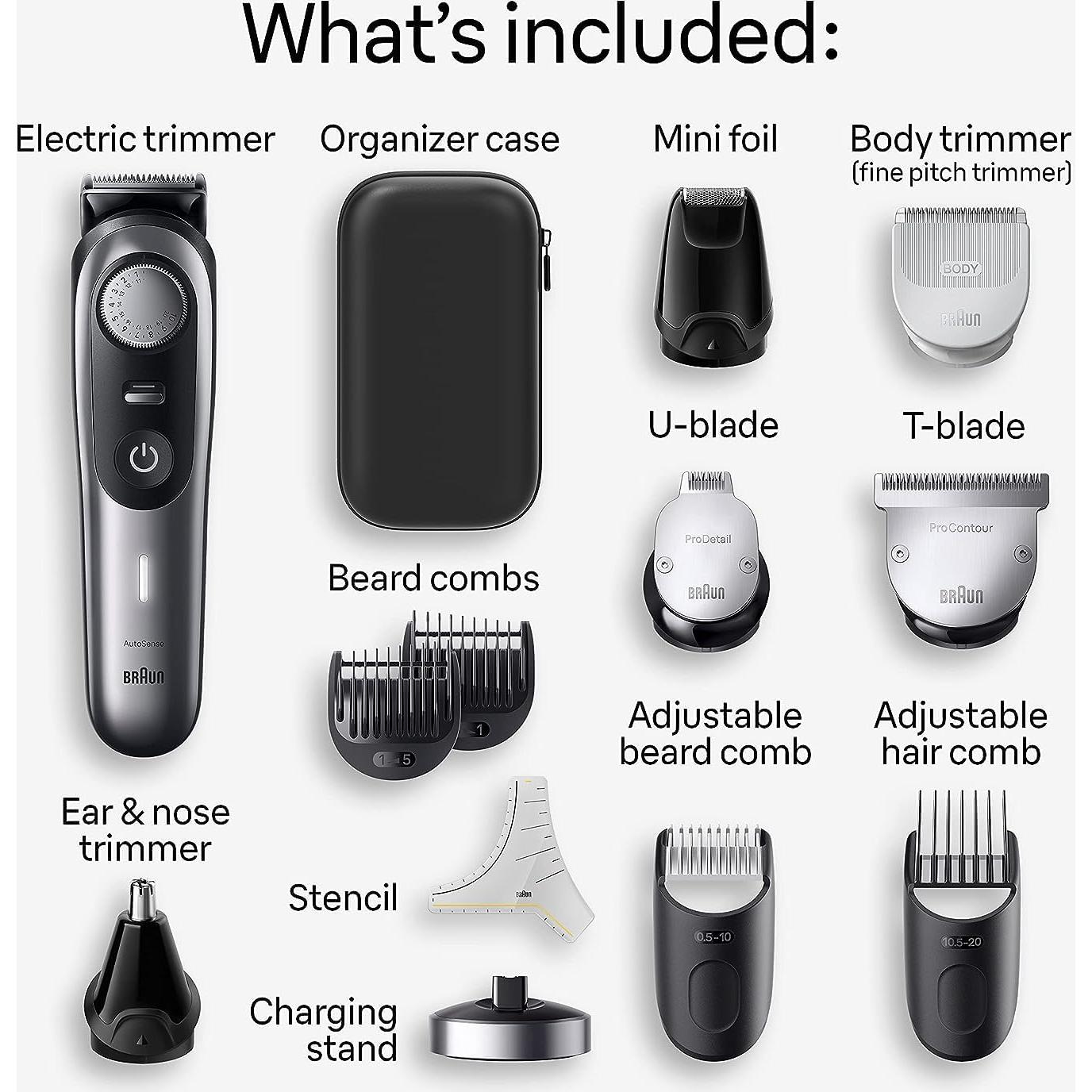 Kit de Afeitado Todo en Uno Braun Serie 9 9440, 13 Piezas