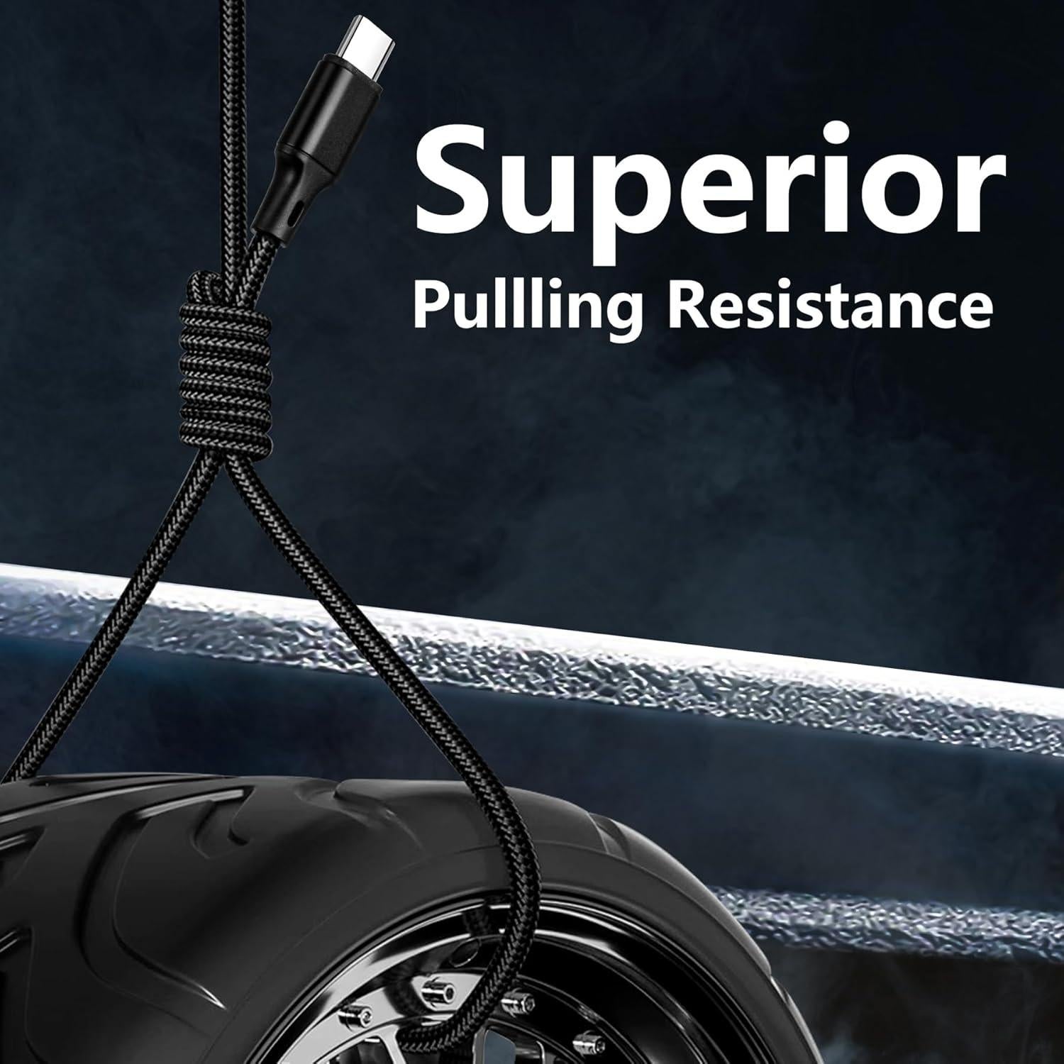 Cable USB C a USB C 60W 2m Longlidie - Carga Rápida Negro