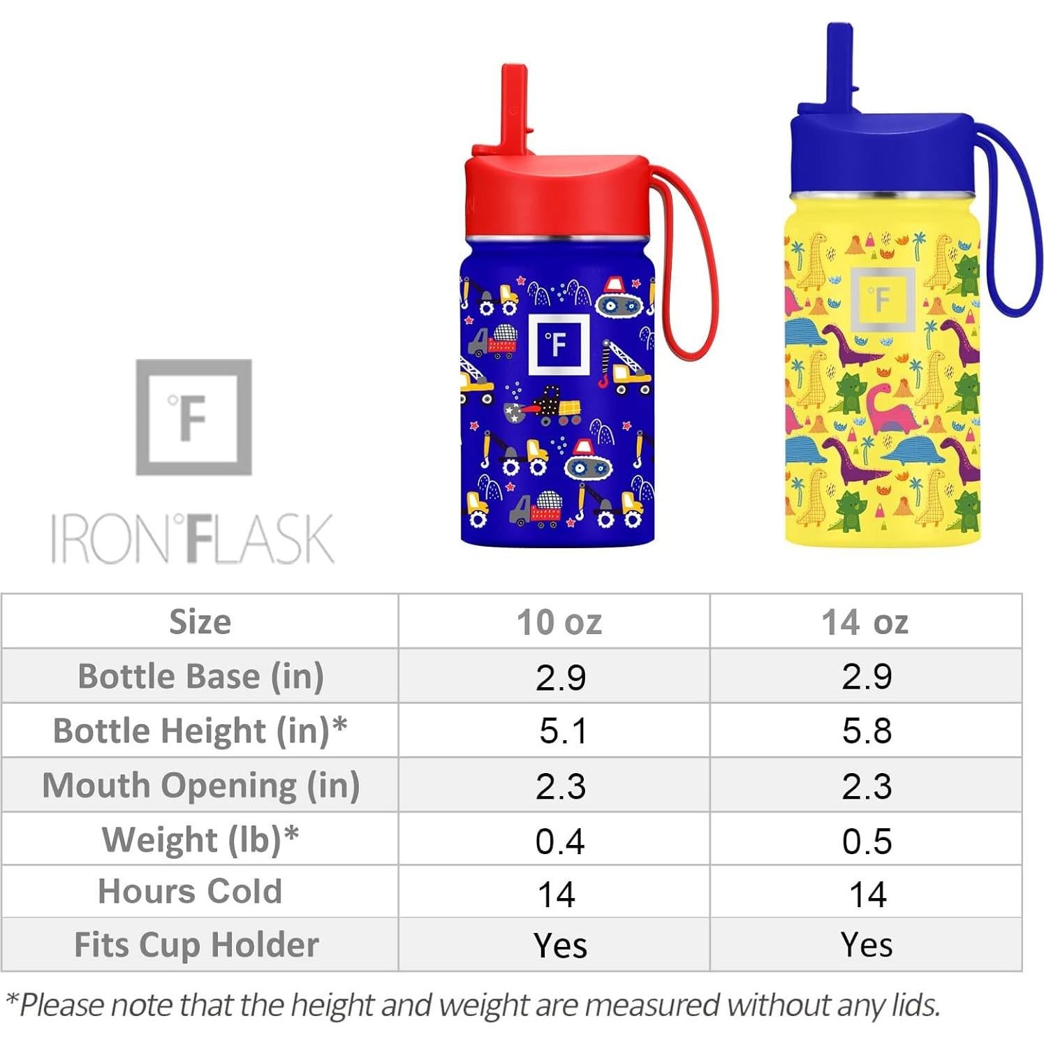 Botella de Agua Iron °Flask para Niños 0.29L Acero Inoxidable