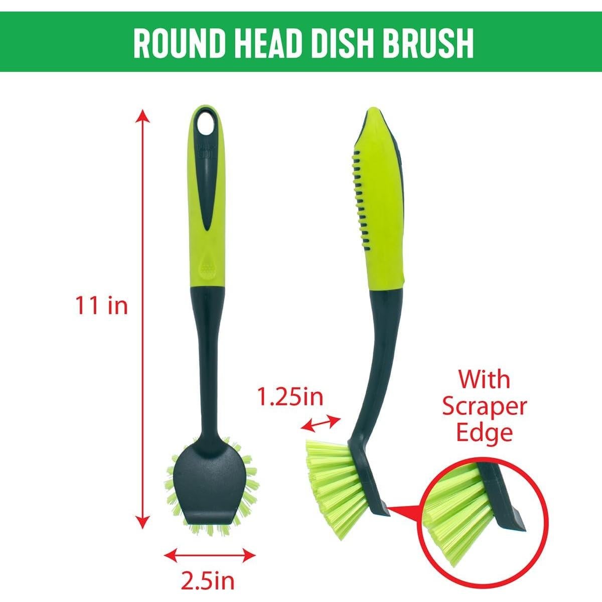 Juego de 2 Cepillos de Limpieza Pine-Sol - Mango Largo y Cerdas Fuertes