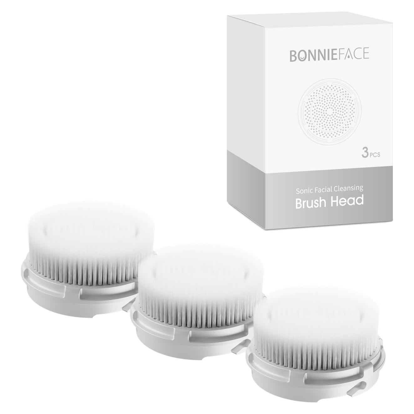 Cabezas de cepillo de limpieza facial Bonnieface BF-1119 - 3 unidades cerdas suaves