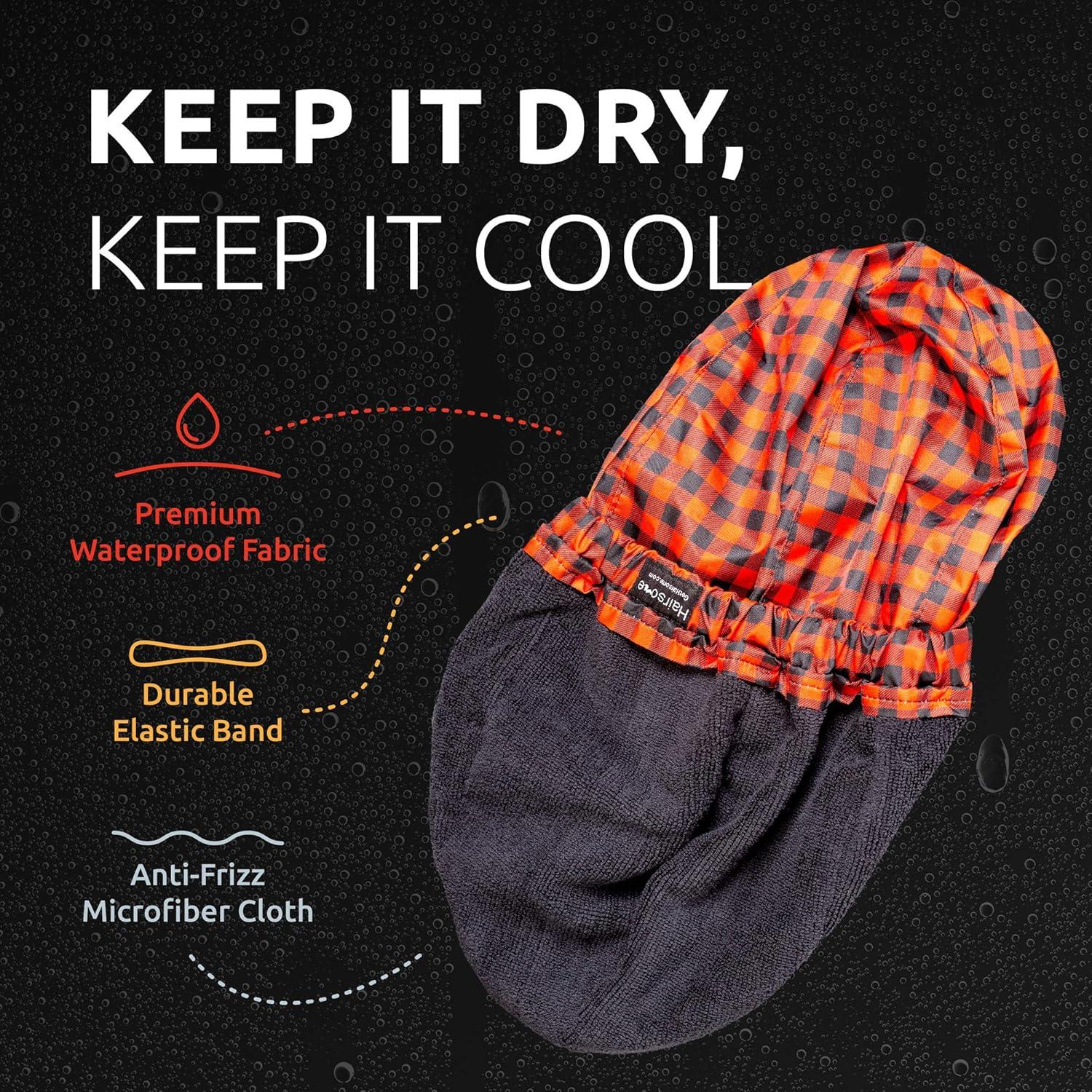 Gorro de Ducha Hairsome para Hombres Camuflaje Negro Impermeable