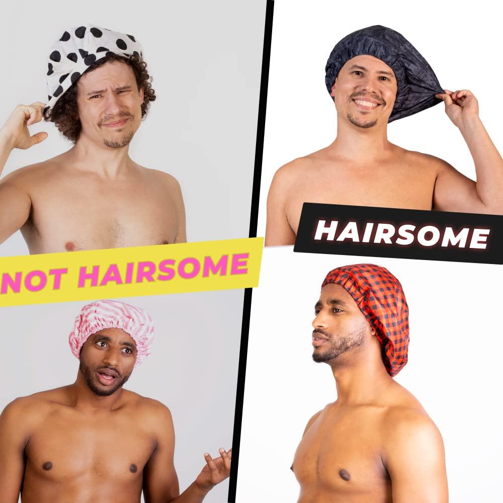 Gorro de Ducha Hairsome para Hombres Camuflaje Negro Impermeable