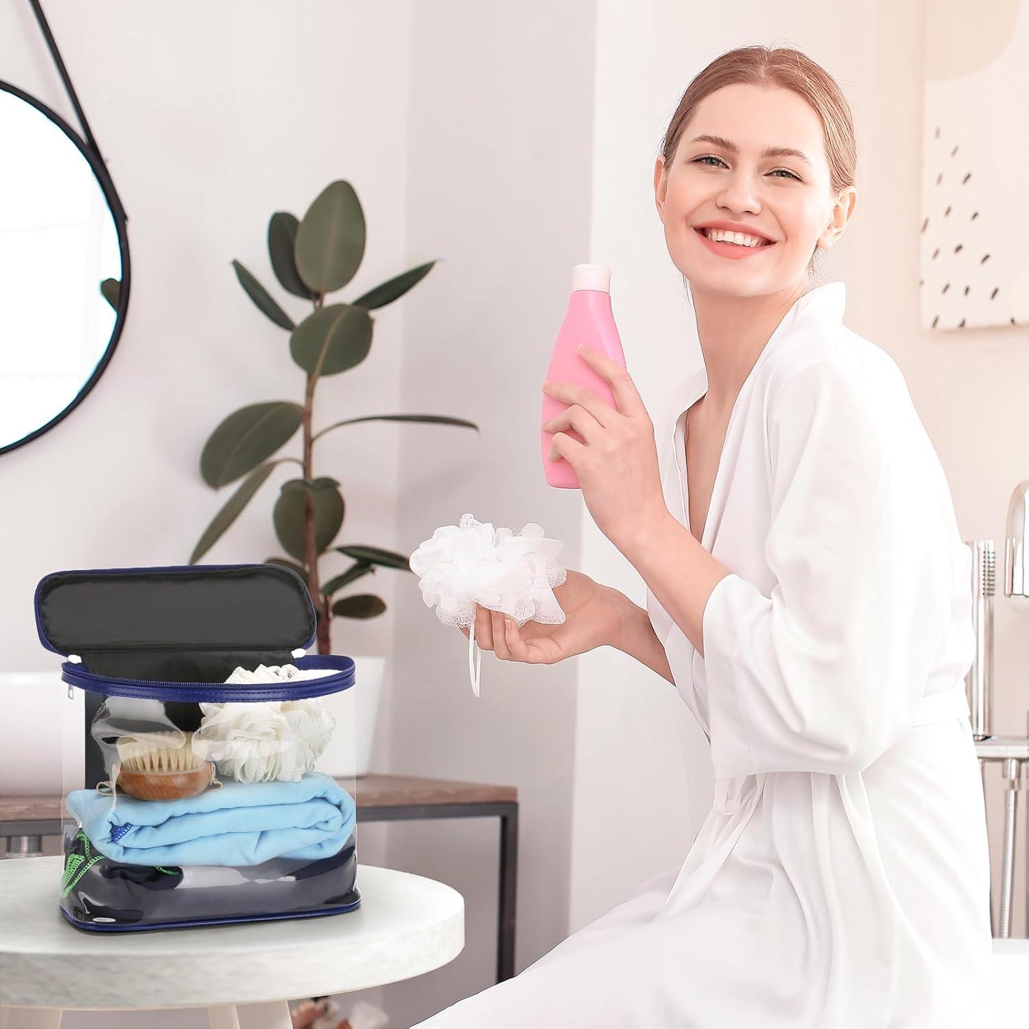 Bolsas de Viaje Transparentes Haoguagua Grande Azul 26x20x10 cm