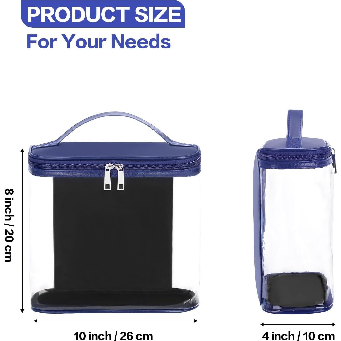 Bolsas de Viaje Transparentes Haoguagua Grande Azul 26x20x10 cm