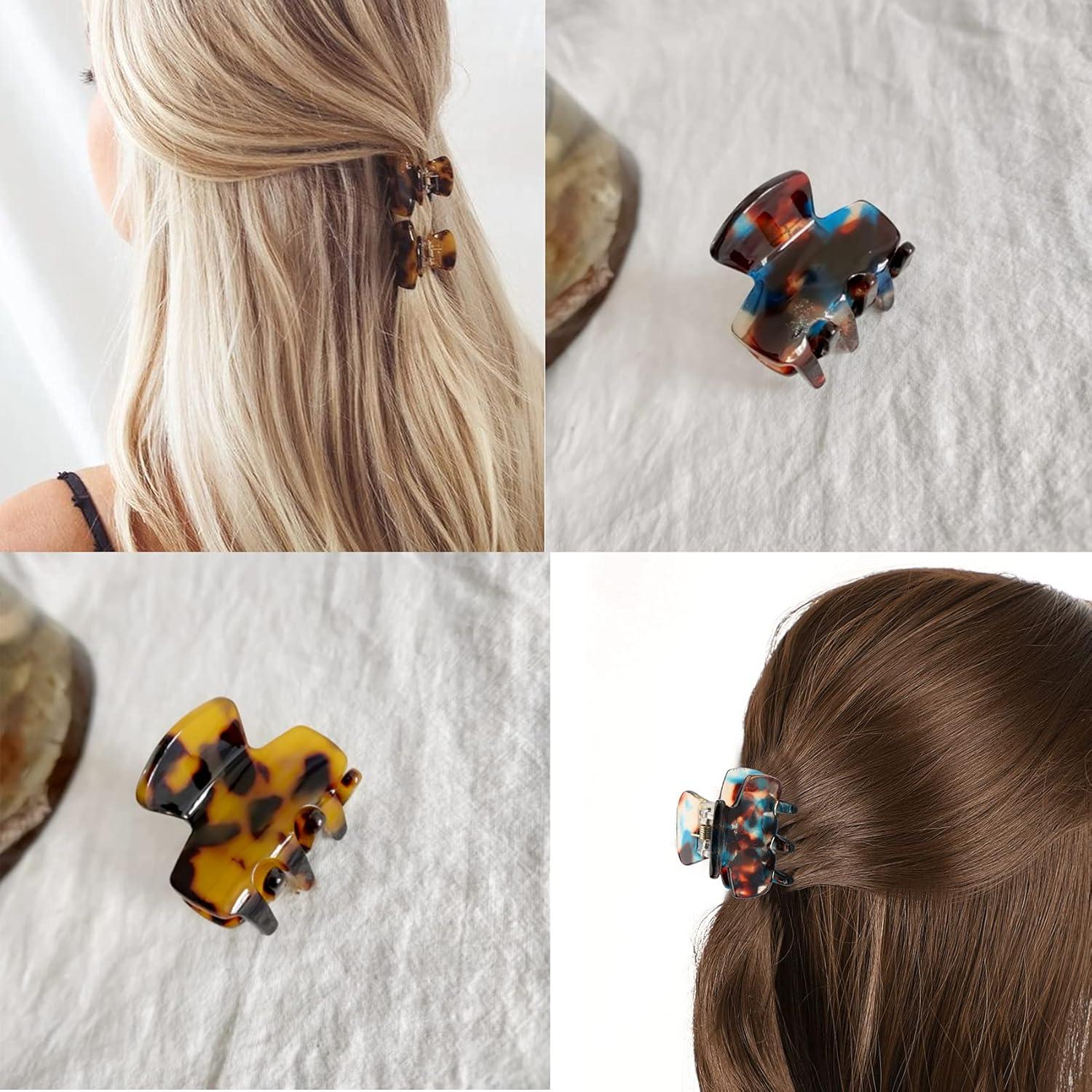 Set de 6 Clips de Pelo de Garra Messen Estampado Leopardo