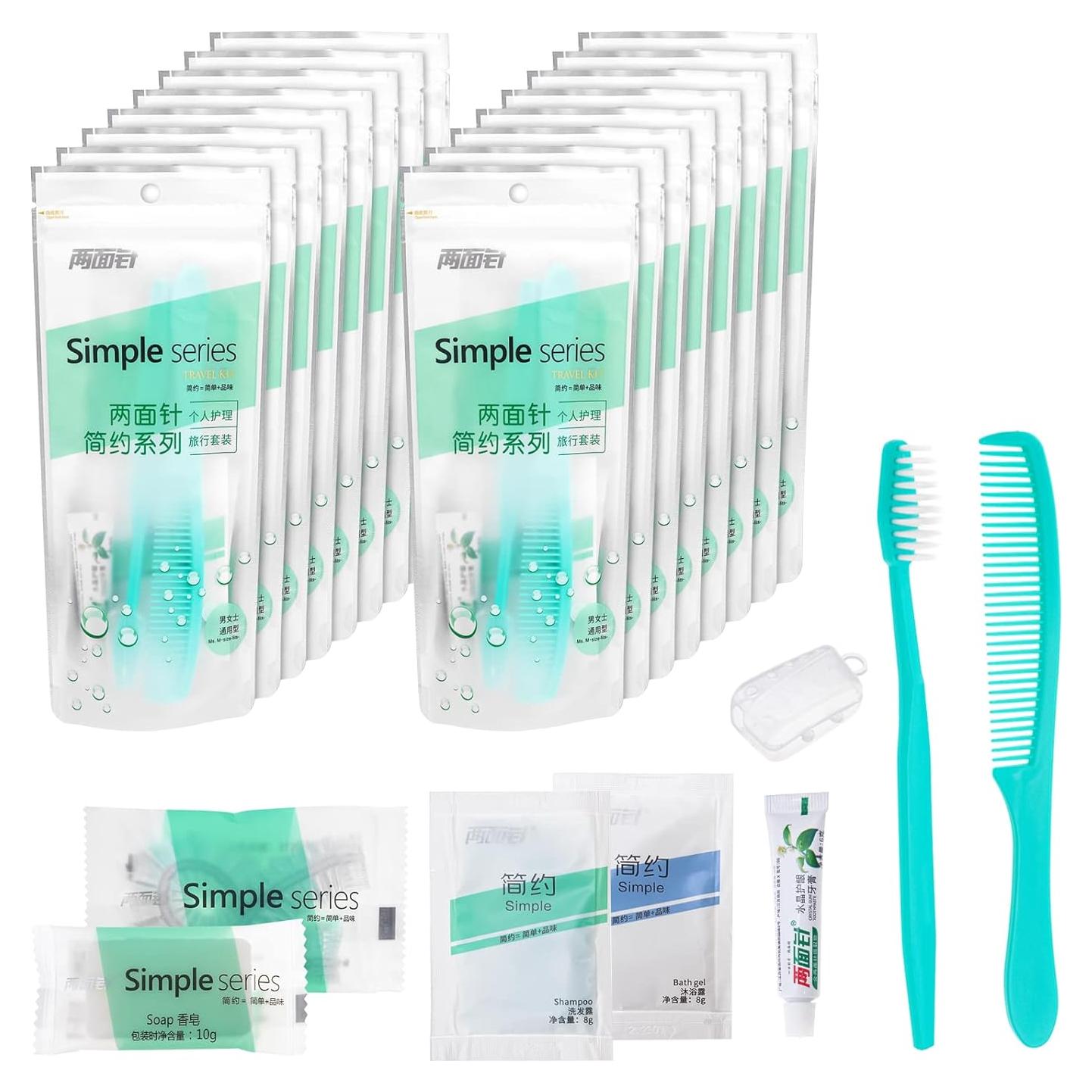 Kit de Higiene de Viaje LLHQAMT - 12 Piezas, Empaque Individual