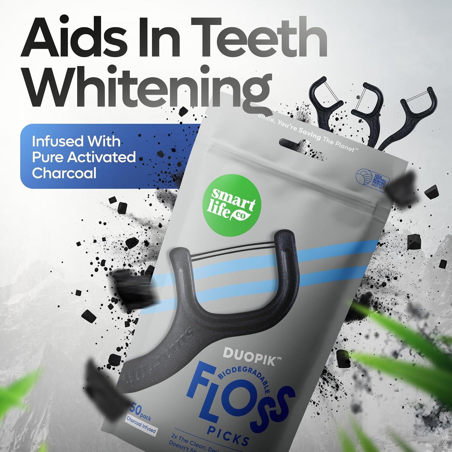 Palillos de Hilo Dental Ecológicos SmartLifeco Doble Hilo 200u