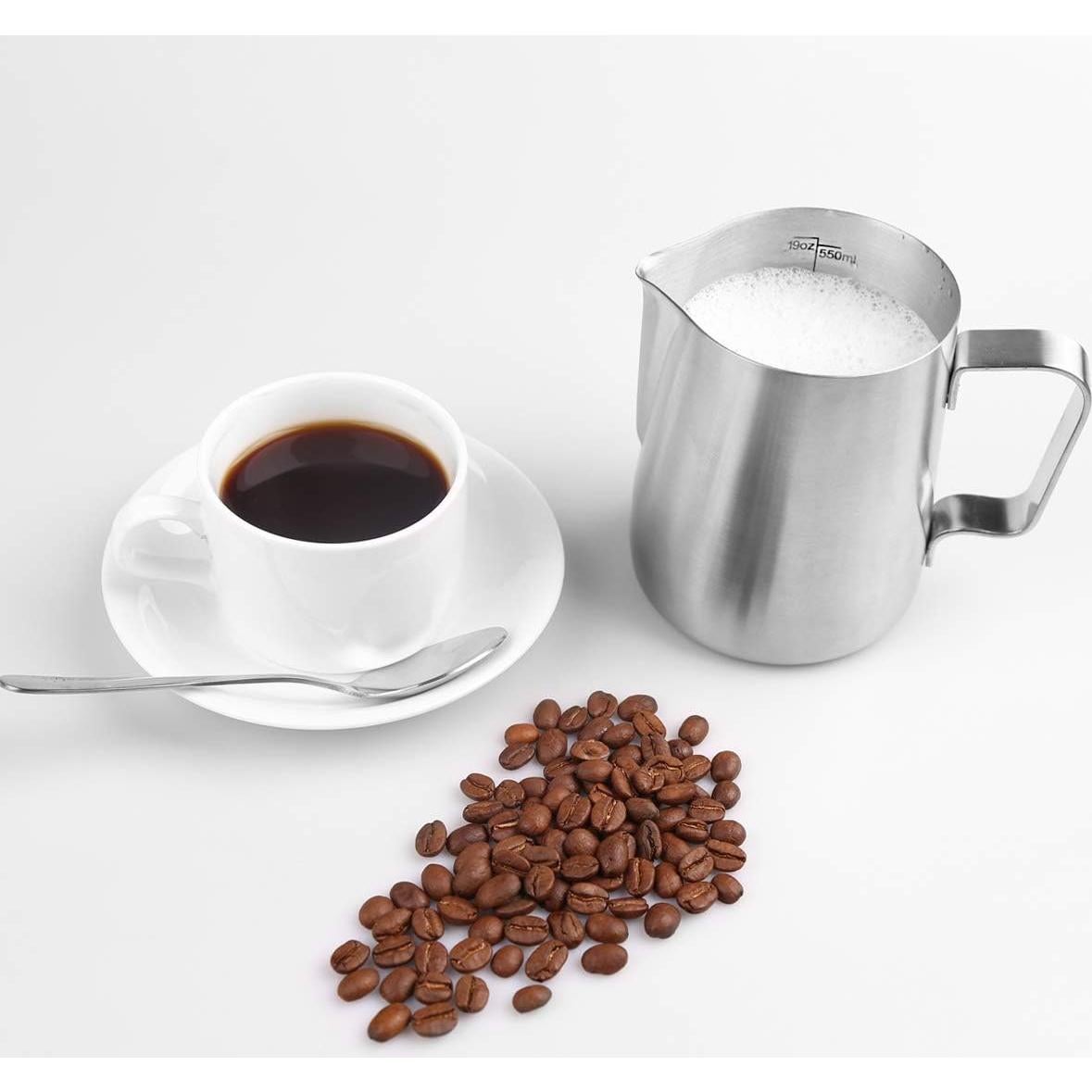 Jarra de Espuma de Leche ENLOY 600ml Acero Inoxidable con Escala