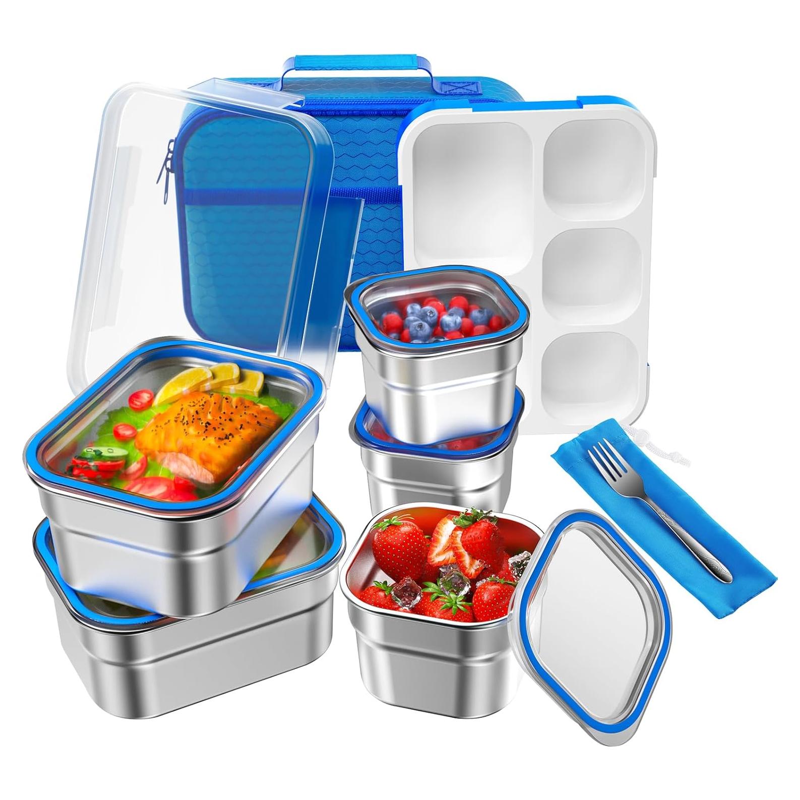 Caja de Almuerzo Bento Acero Inoxidable DaCool 5 Compartimentos